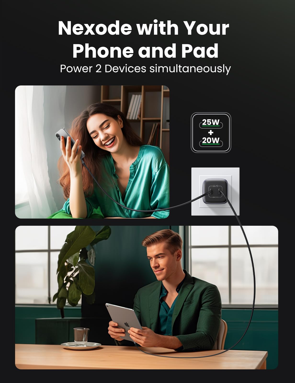 UGREEN Nexode 45W 2-Port Charger