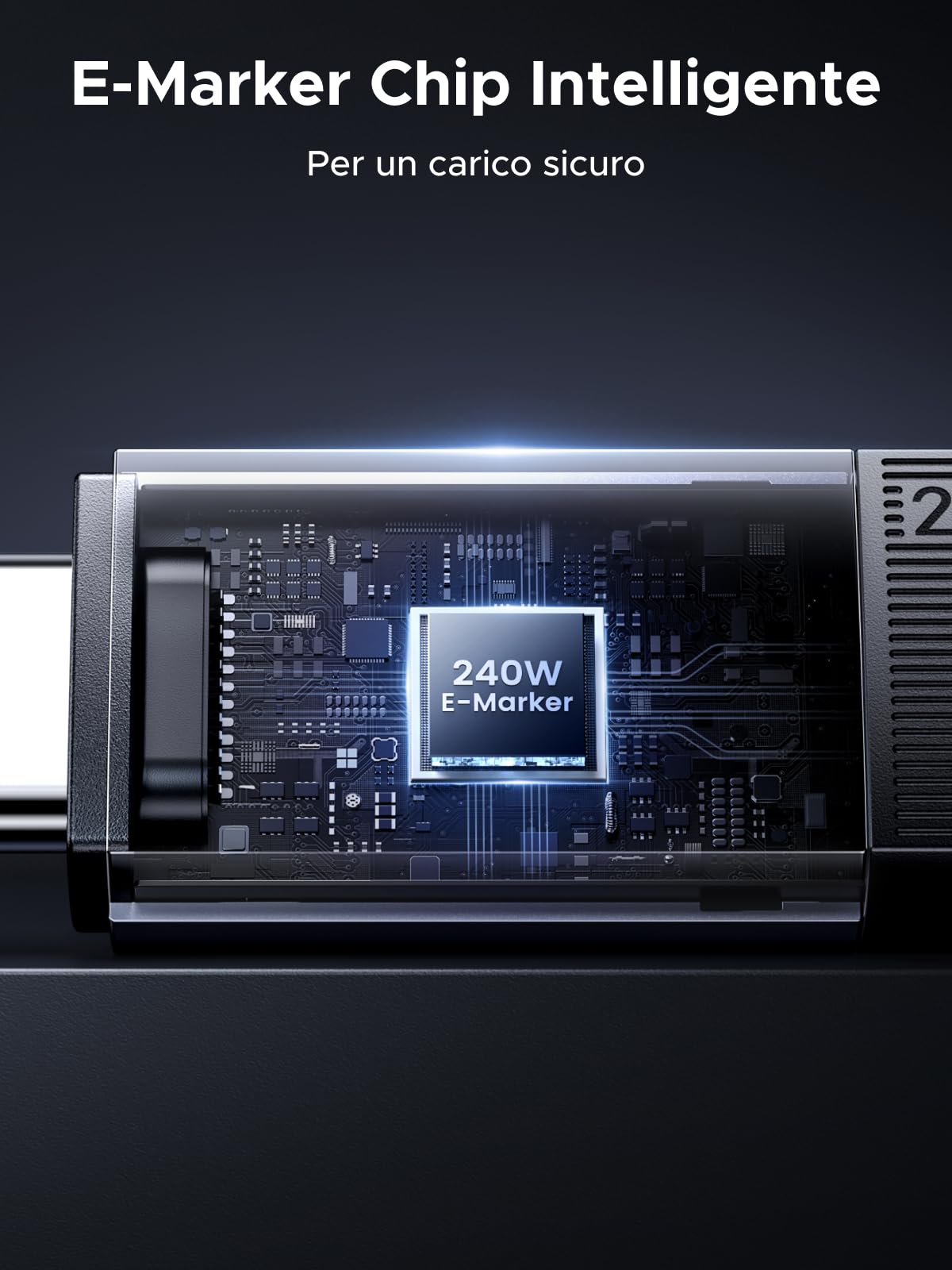UGREEN Cavo USB C Video 4K@60Hz, USB 3.2 10Gbps, 240W