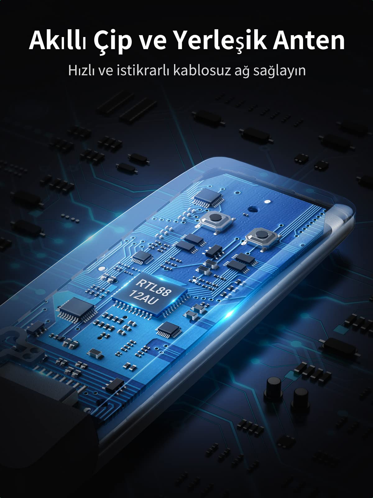 UGREEN AC1300 USB Wi-Fi Adaptörü