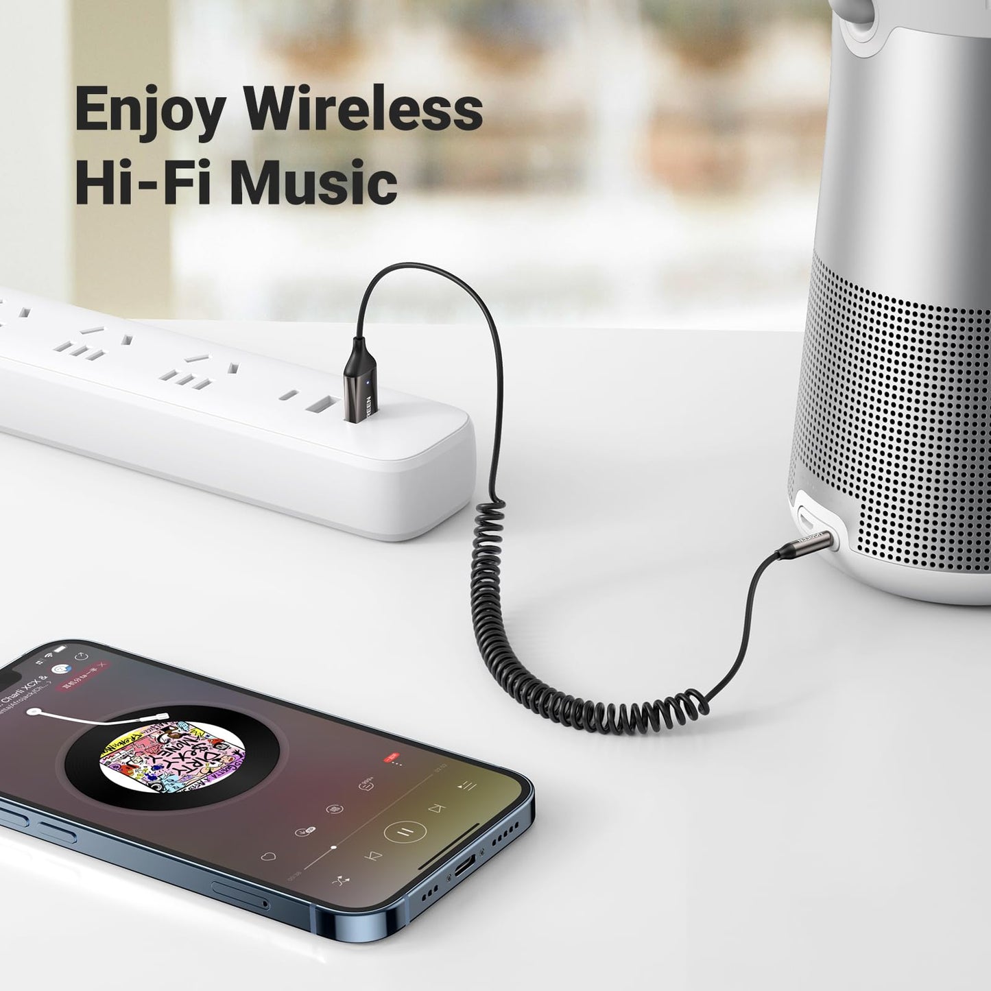 UGREEN Bluetooth Araç Alıcı (Mikrofonlu)