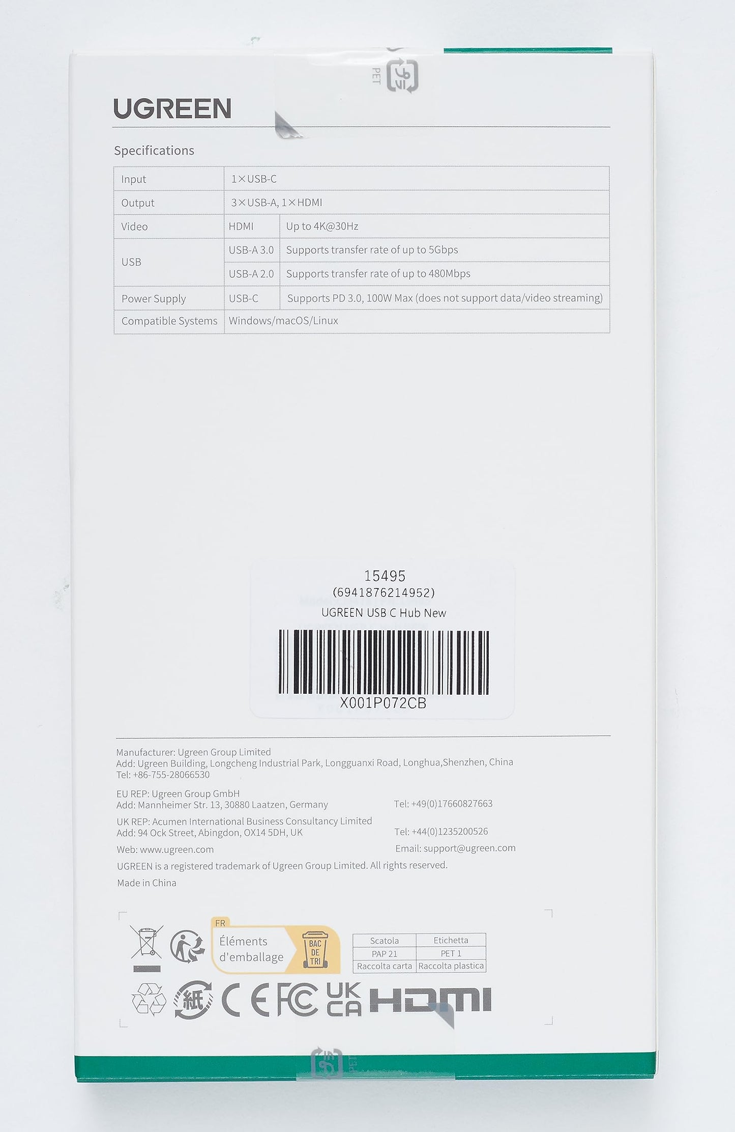 UGREEN Revodok 105 5-in-1 USB-C Hub