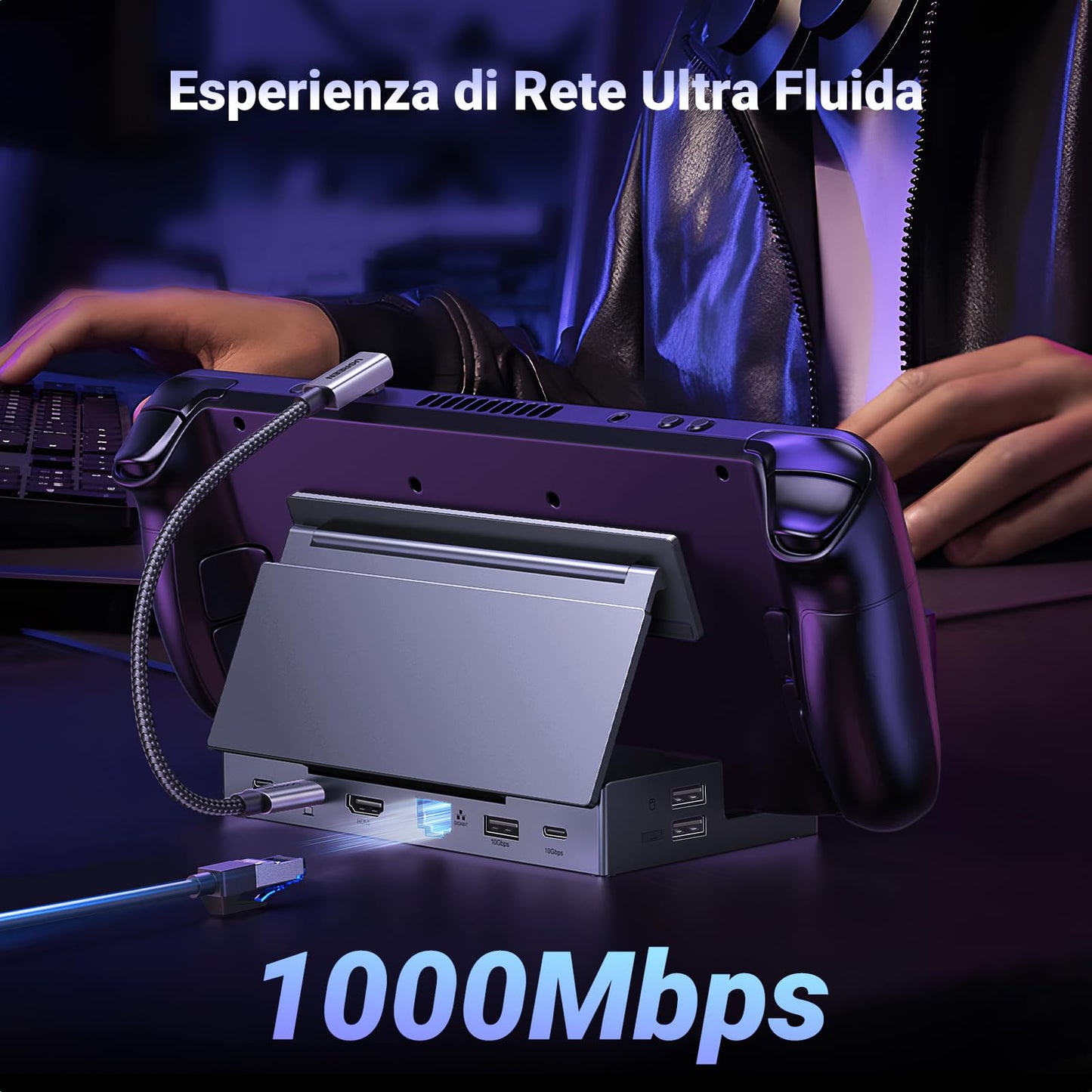 UGREEN Hub USB C HDMI 4K 60Hz Dock Steam Deck ROG Ally Adattatore Type C 3.2 10Gbps
