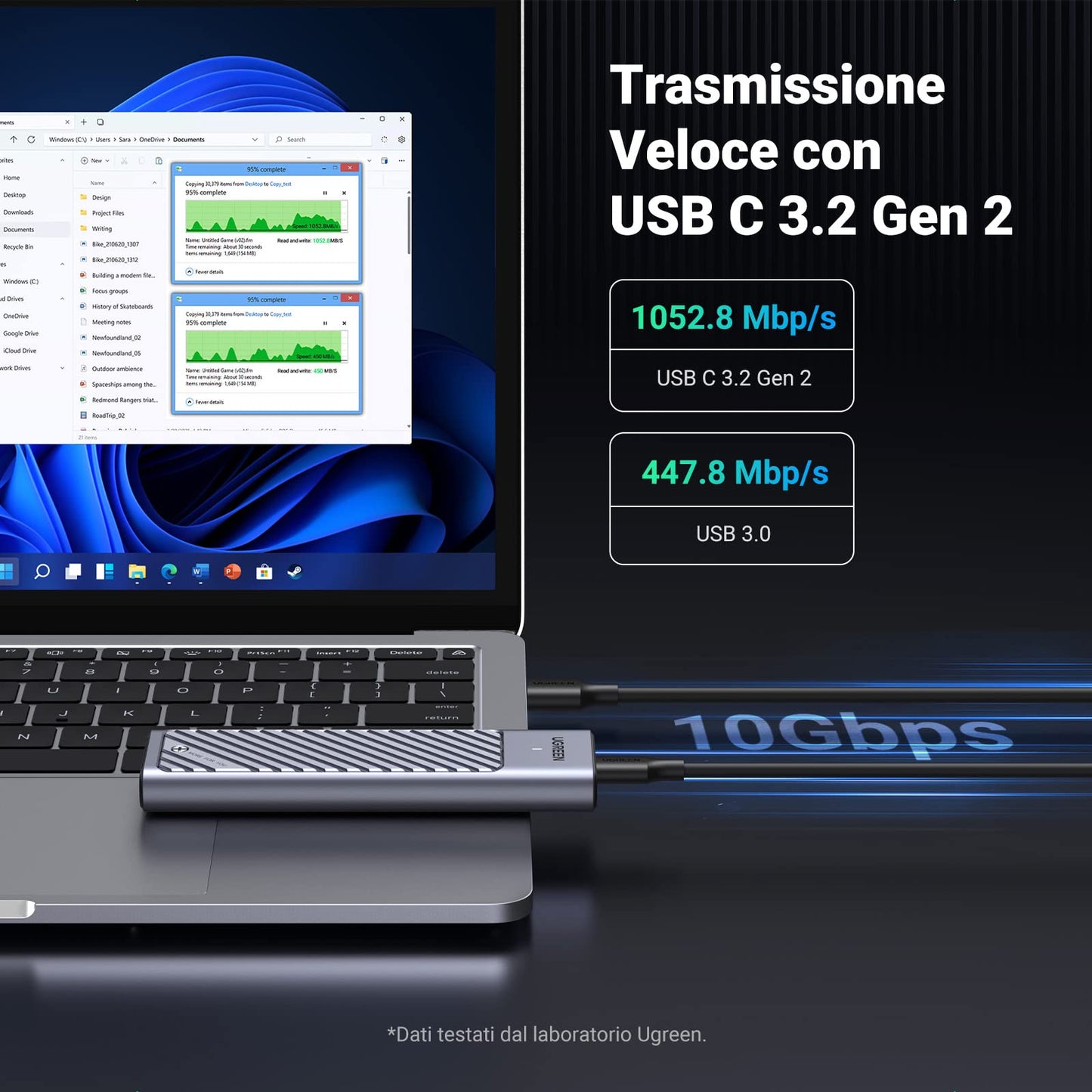 UGREEN Case SSD M.2 NVMe NGFF USB C 3.2 Gen 2