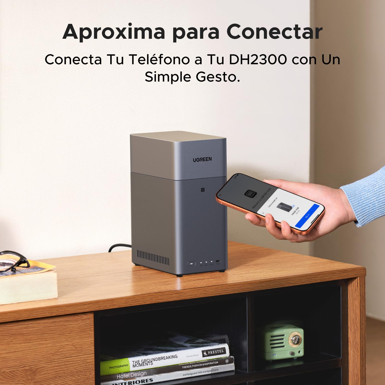 UGREEN NASync DH2300 NAS de Escritorio 2 Bahías, 4GB RAM, Conexión