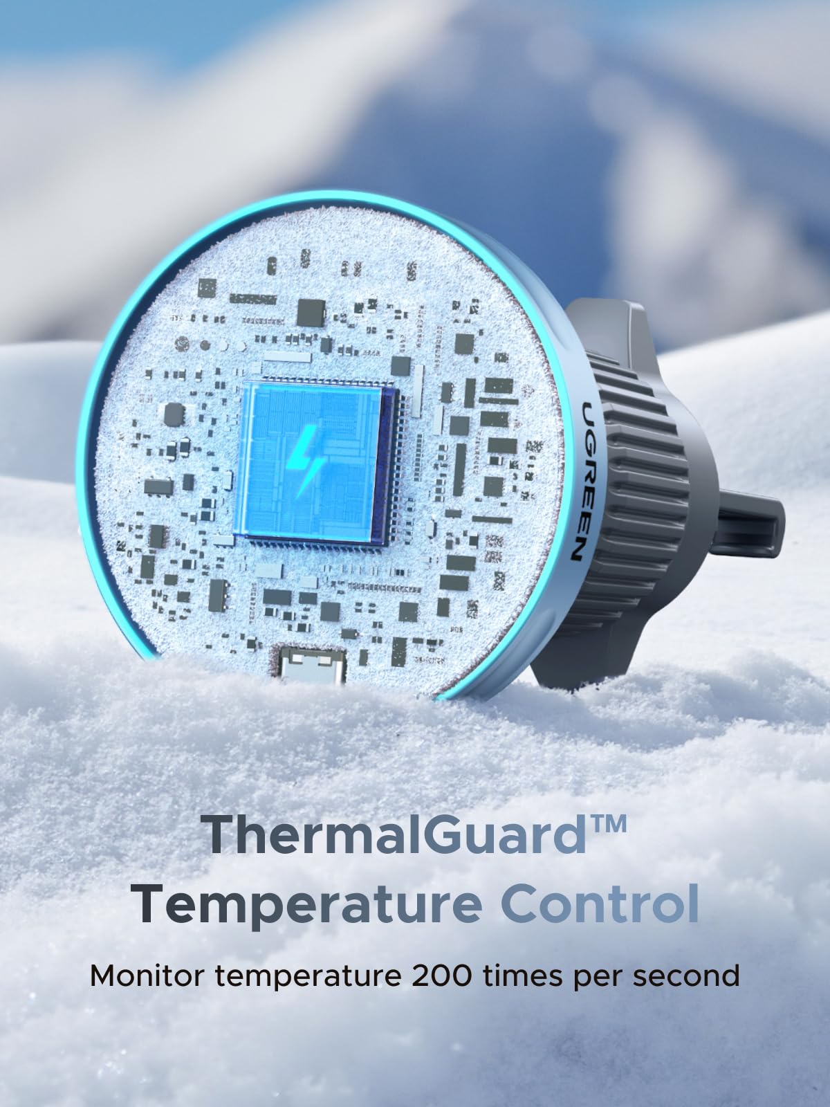 UGREEN MagFlow Magnetic Wireless Car Charger 25W (Magsafe-Compatible)