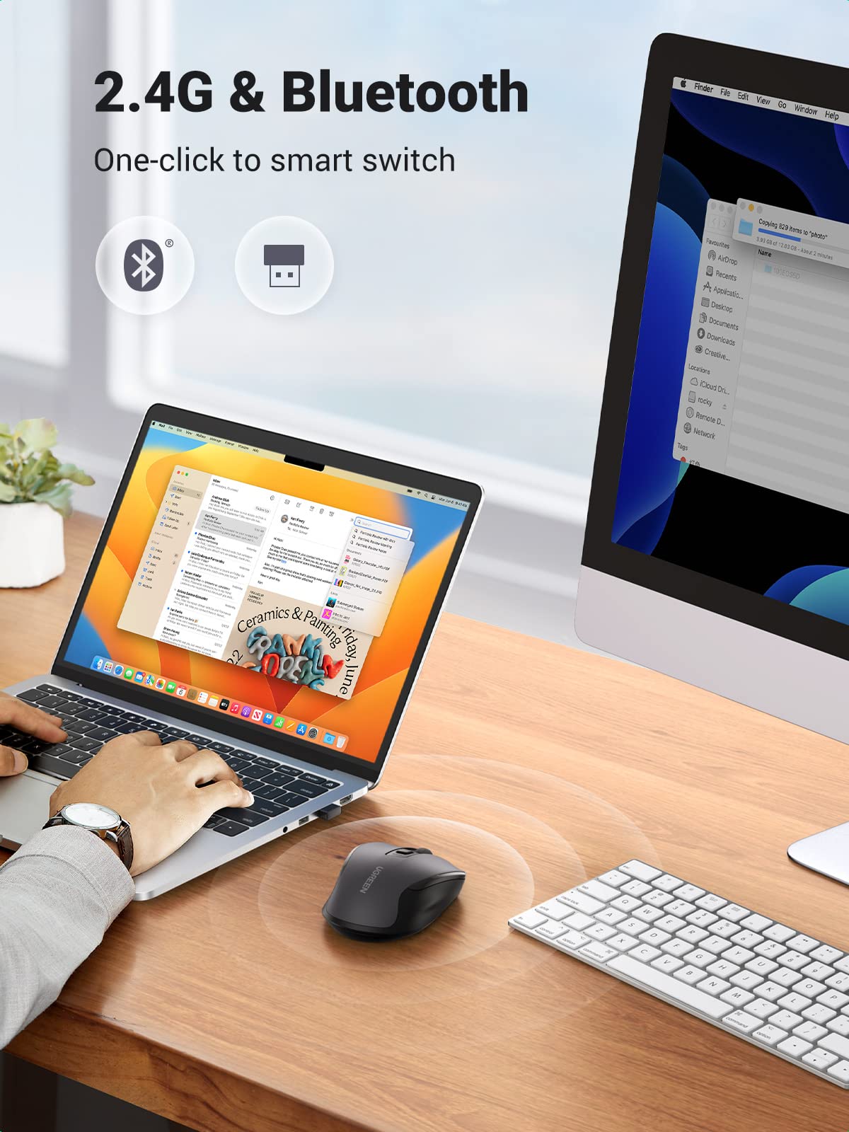 UGREEN Wireless Ergonomics Mouse with Bluetooth – UGREEN Official Site