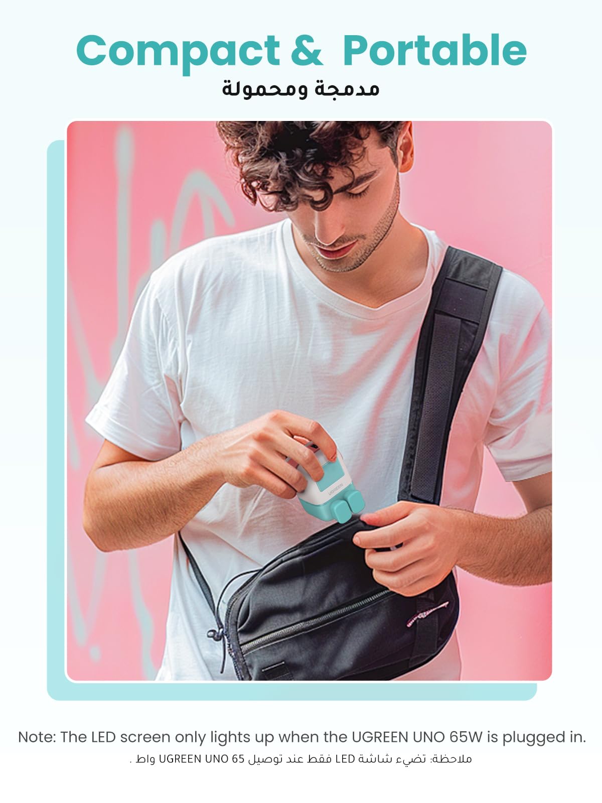 UGREEN Uno Charger 65W (Cyan)