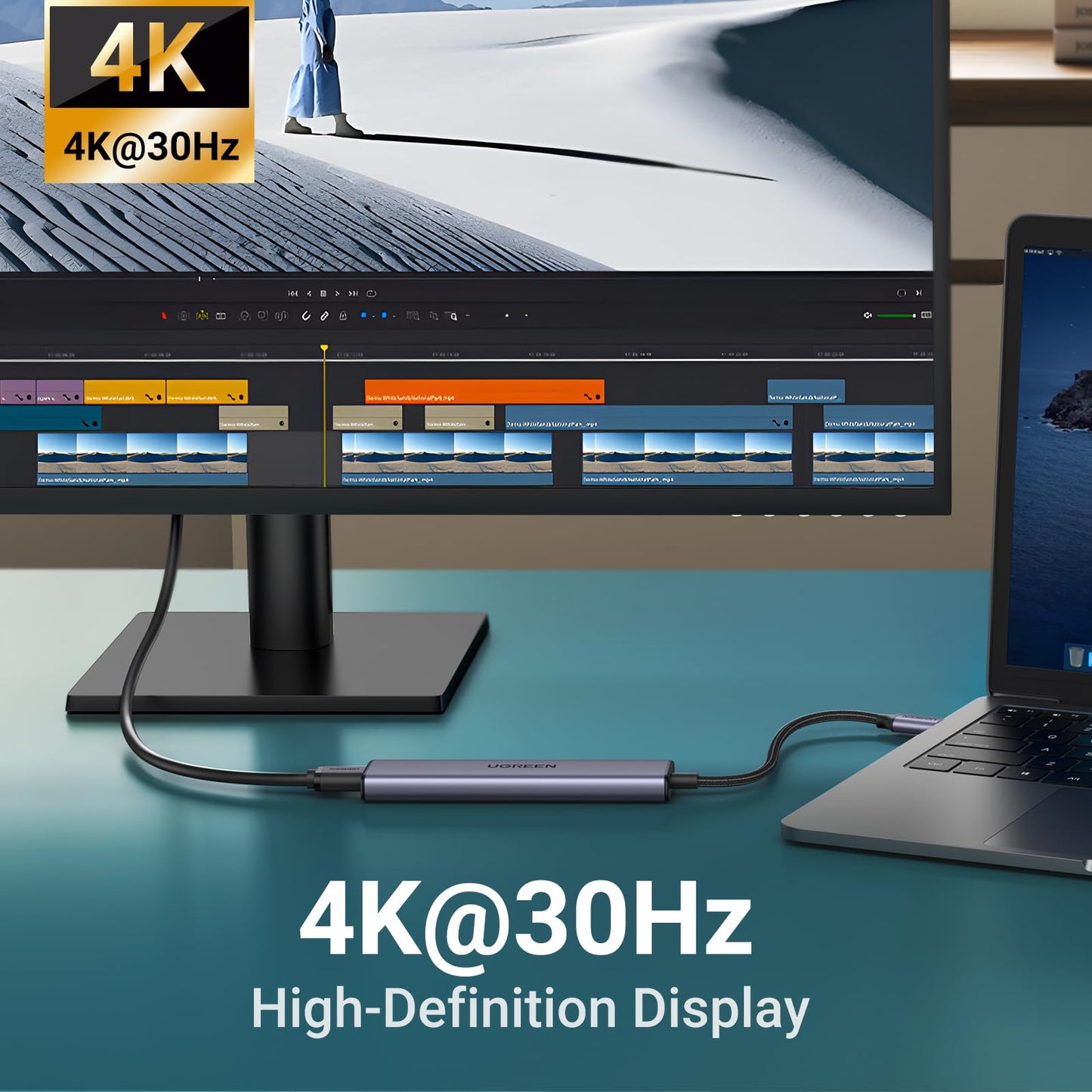 UGREEN 5’i 1 Arada USB-C Hub (4K HDMI)