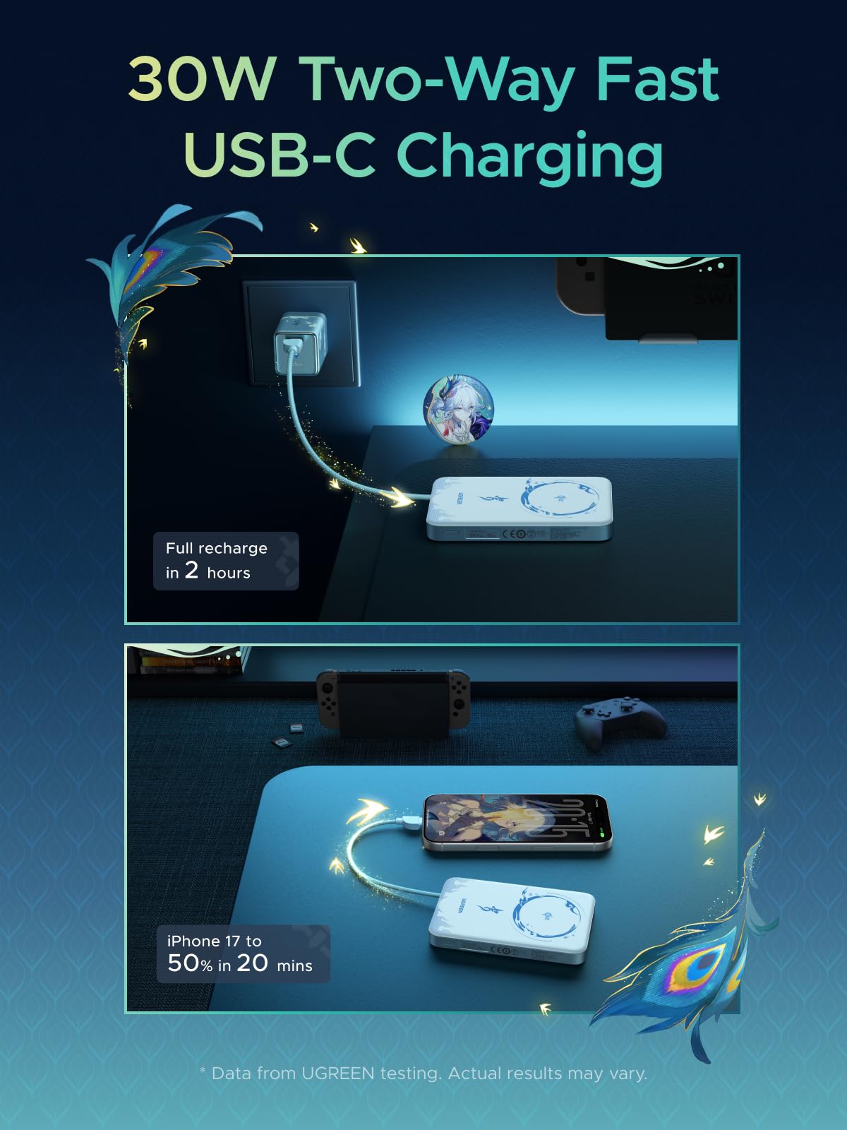 UGREEN MagFlow Air Magnetic Power Bank Edisi Honkai: Star Rail