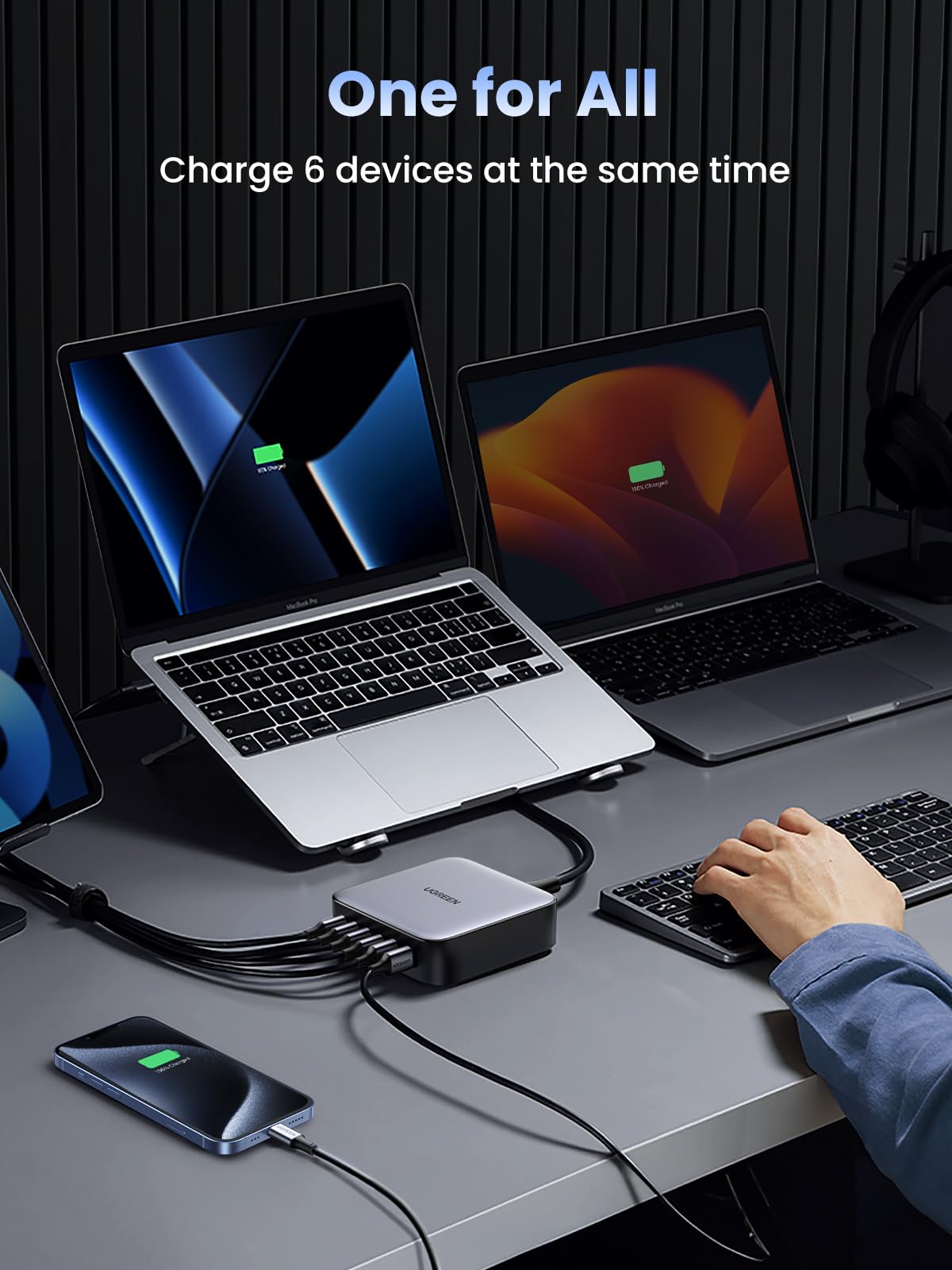 UGREEN Nexode شاحن ستة منافذ 200 واط