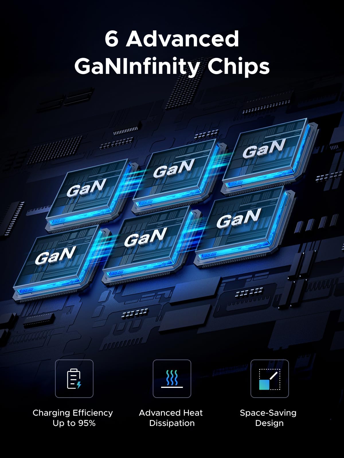 500W six-port GaN desktop fast charging charger