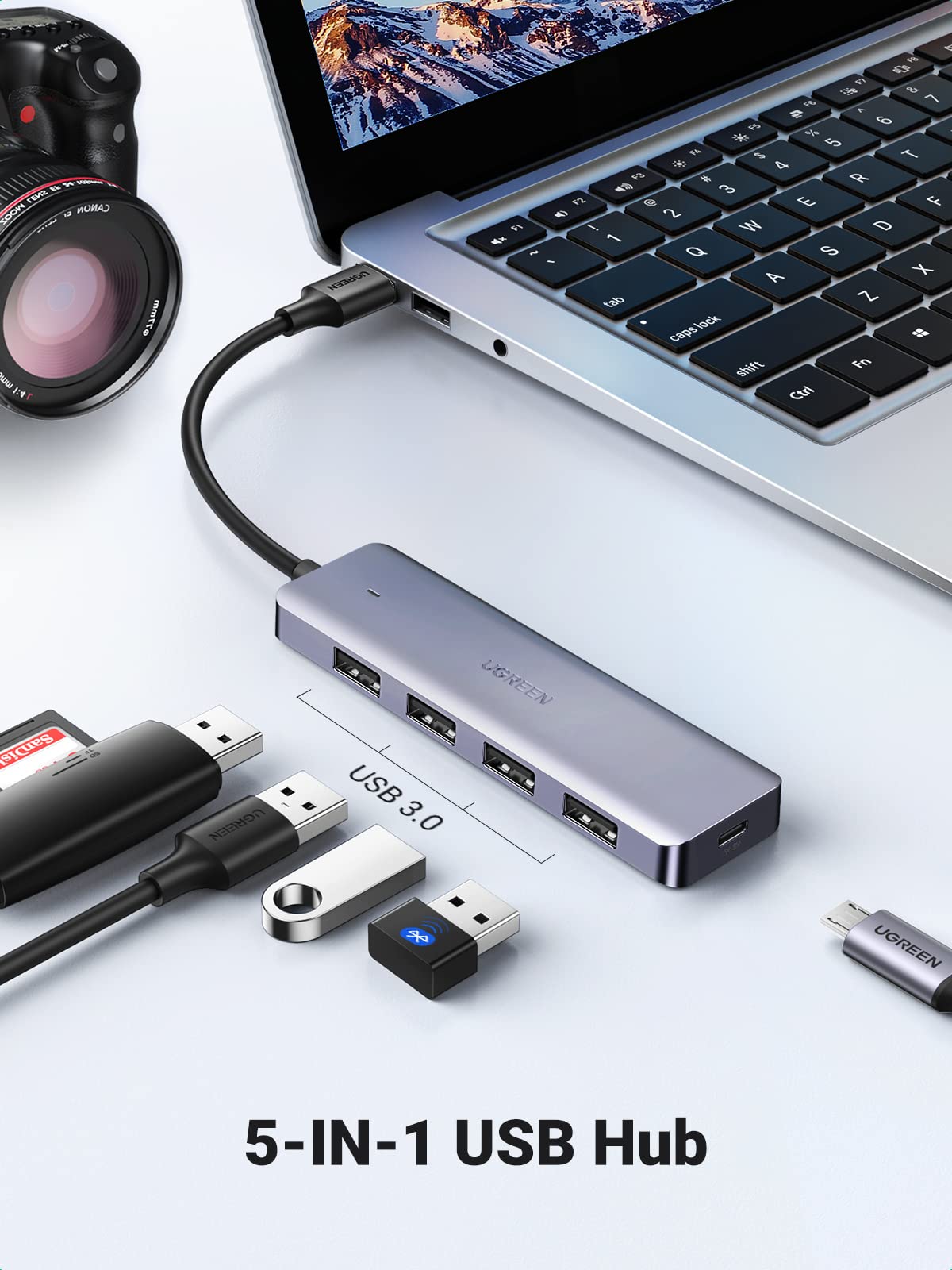 UGREEN 5’i 1 Arada USB-C 3.0 Hub