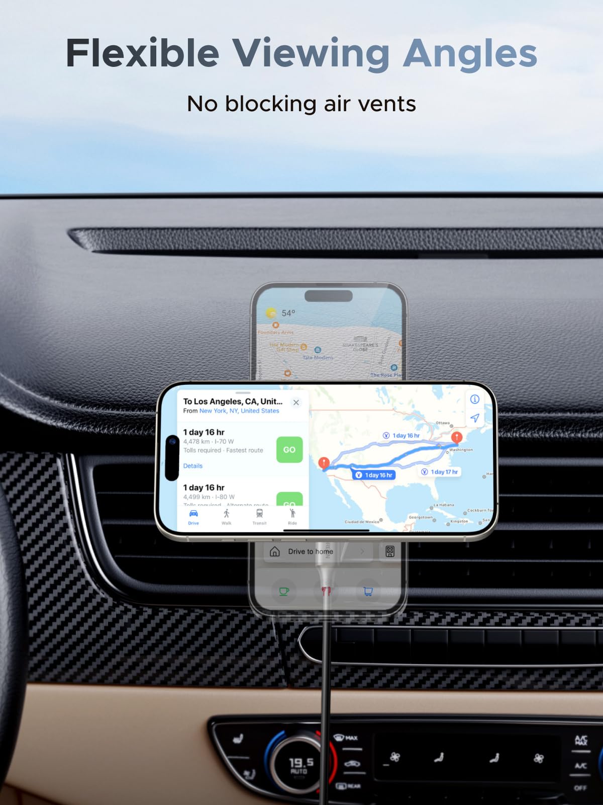 UGREEN MagFlow Magnetic Wireless Car Charger 25W