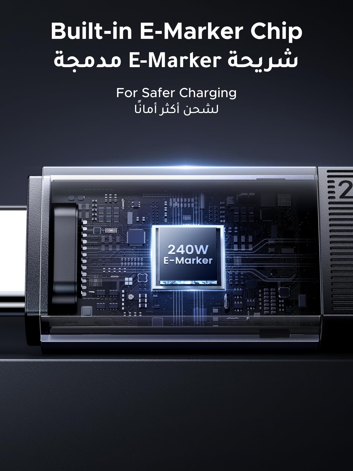 UGREEN كابل USB-C Gen2 بقدرة 100 واط (10Gbps ، USB 3.2 ، 4K 60Hz)