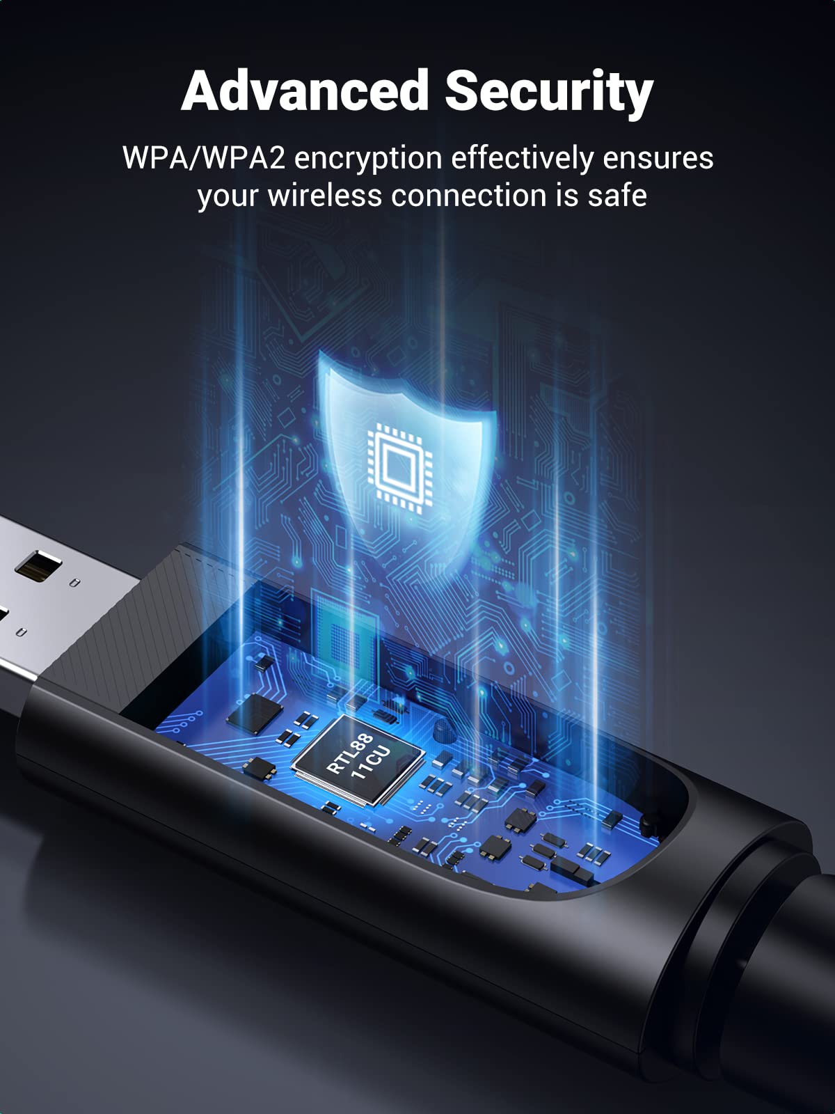 UGREEN AC650 Çift Bant USB Wi-Fi Adaptör