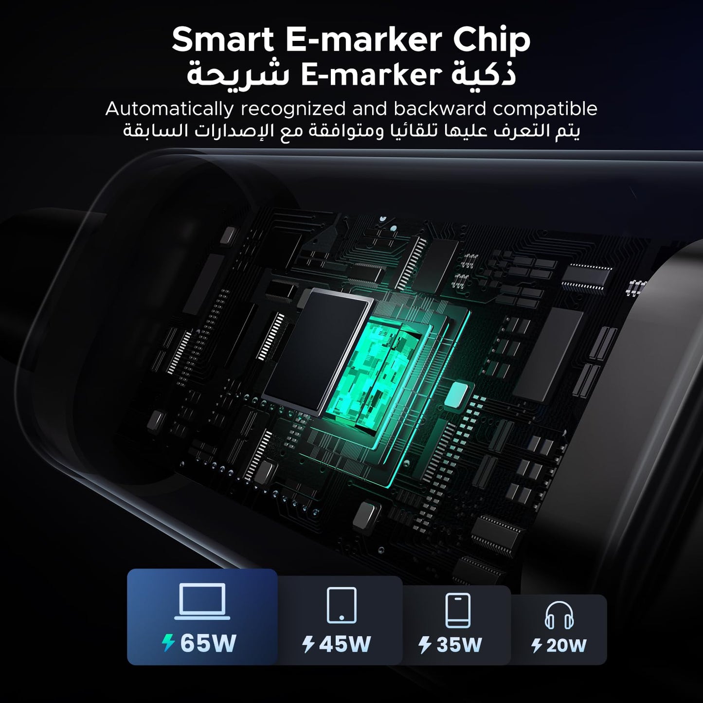 UGREEN Uno كابل USB-C إلى USB-C بقدرة 100 واط