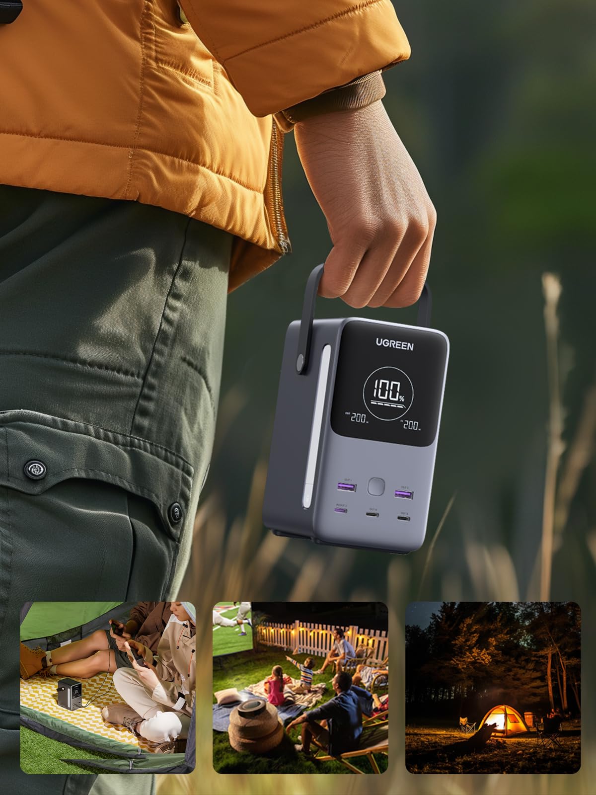 UGREEN Power Bank 300W 48000mAh Carga rápida portátil