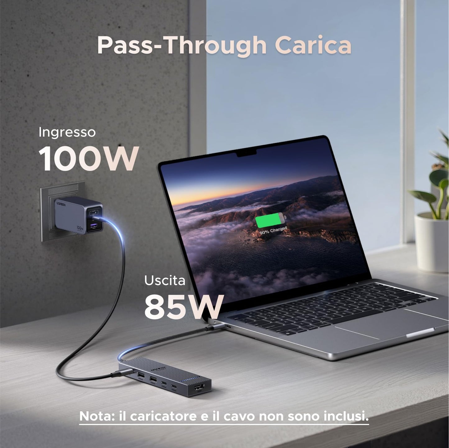 UGREEN Revodok Pro 106 10Gbps Hub USB C HDMI 4K 60Hz Adattatore Type C 3.2 Gen 2 PD 100W