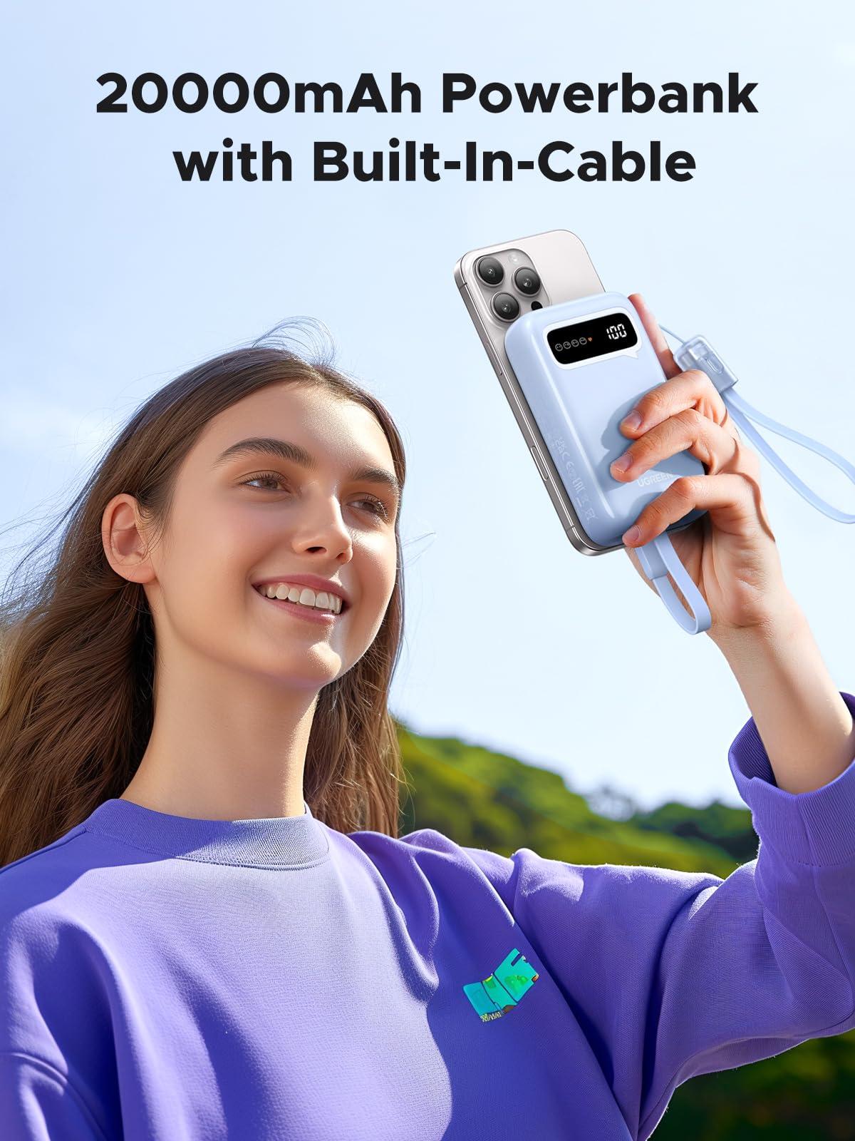 UGREEN 20000mAh PD20W 3-Ports Digital Display Powerbank