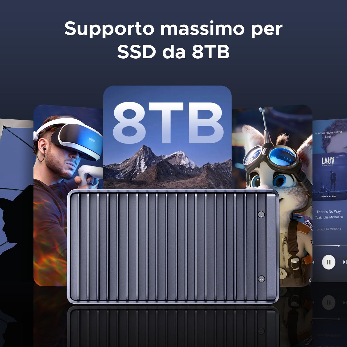 UGREEN Case Esterno per SSD M2 NVMe da 40Gbps, Enclosure USB 4