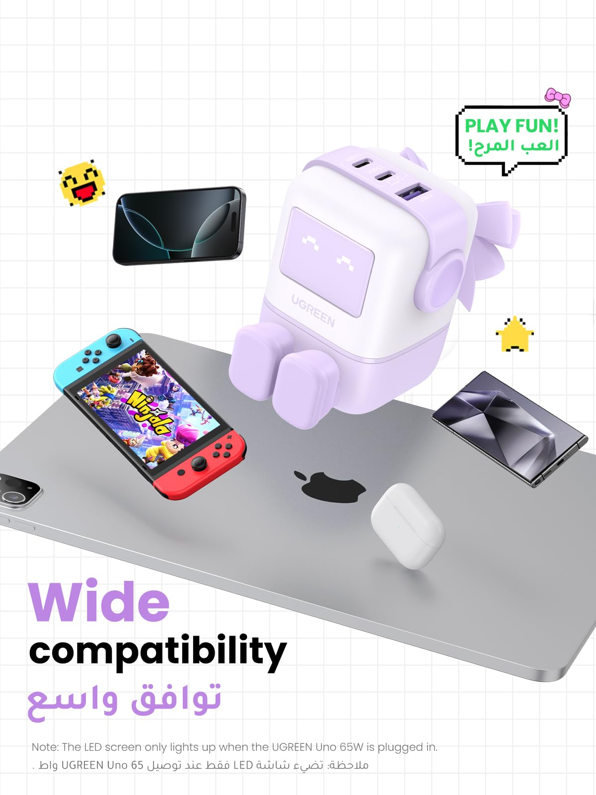 UGREEN Uno Charger 65W (Purple)