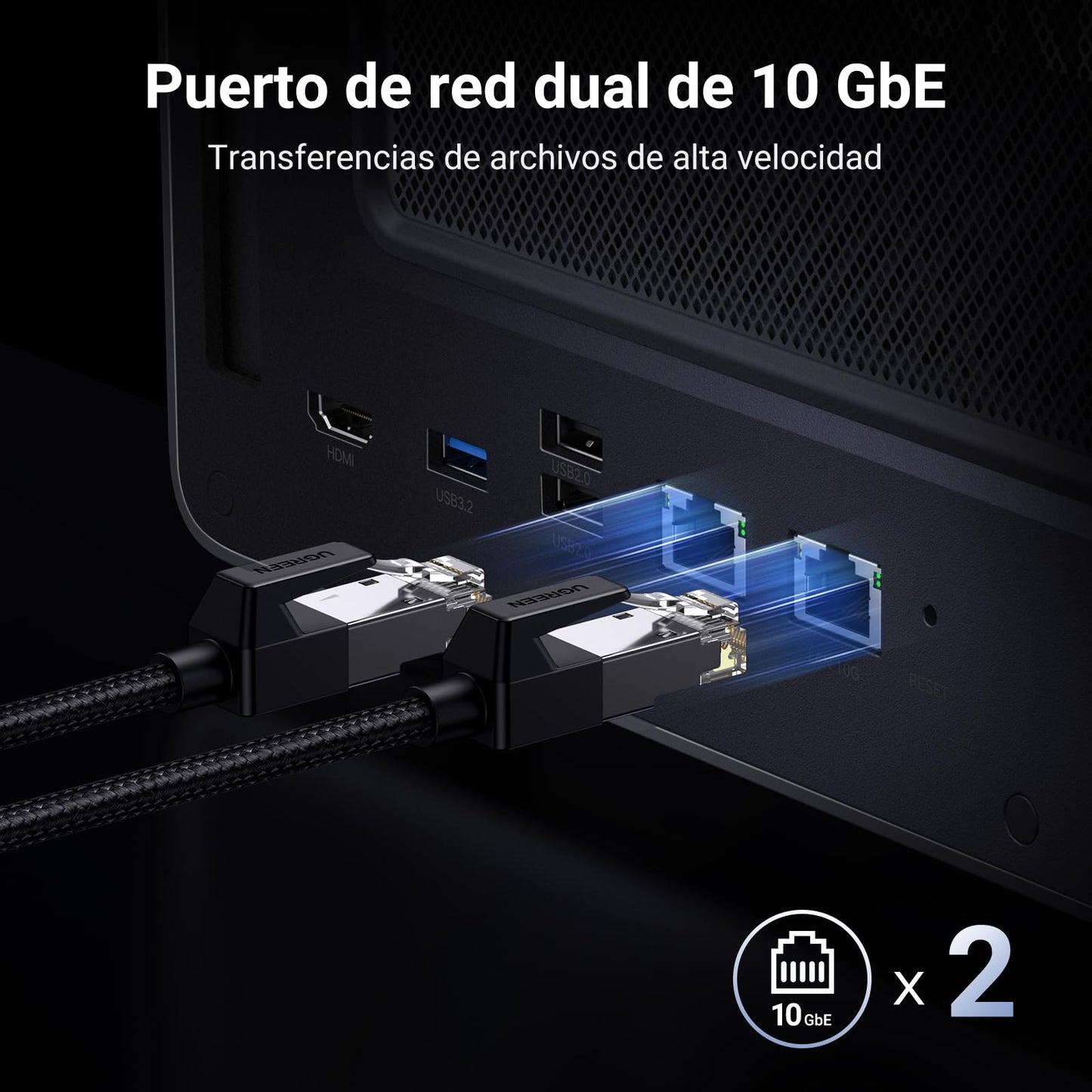 UGREEN NASync DXP8800 Plus, NAS de escritorio de 8 bahías, CPU Intel i5 1235u de 10 núcleos