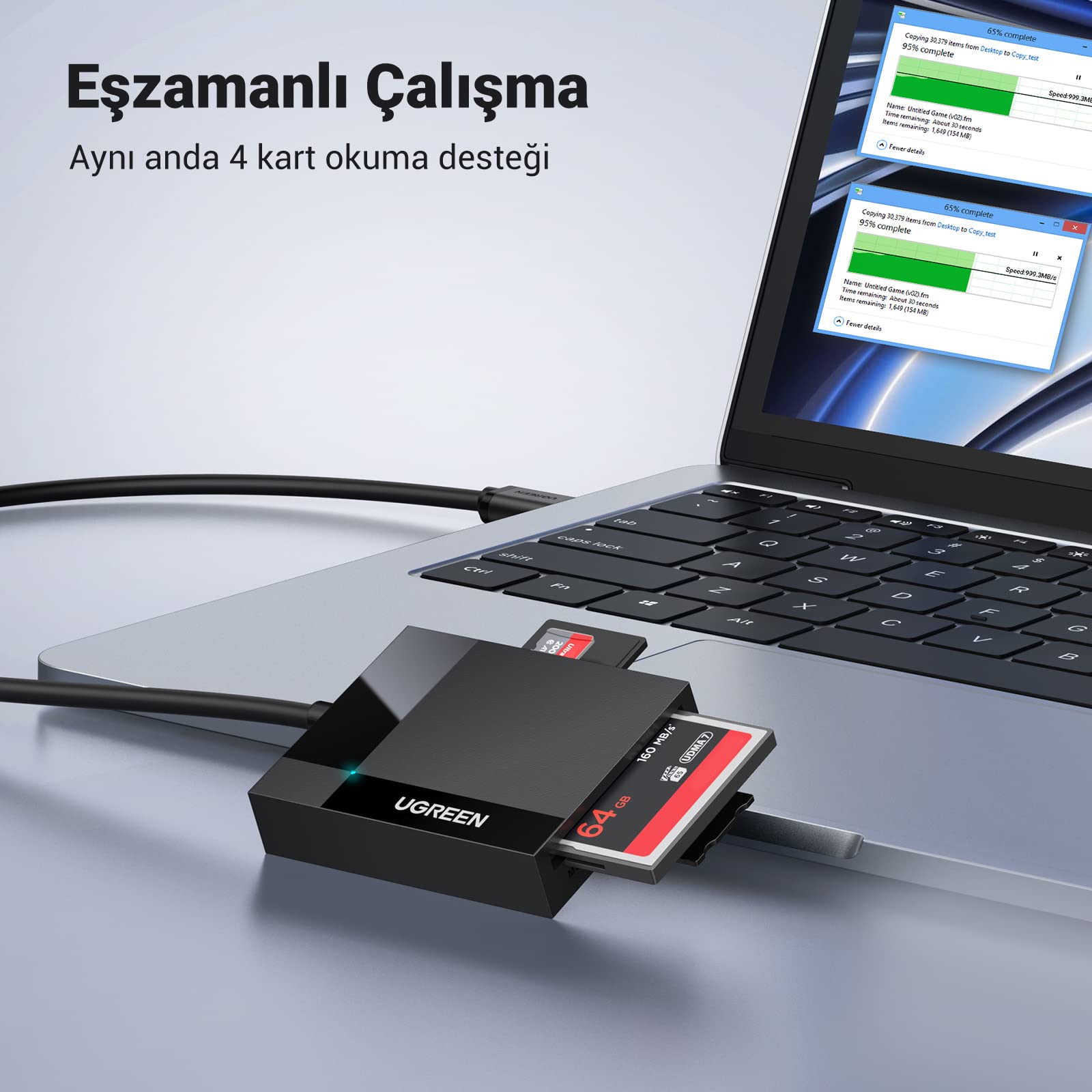 UGREEN 4'ü 1 Arada USB 3.0 Kart Okuyucu – UGREEN Official Site