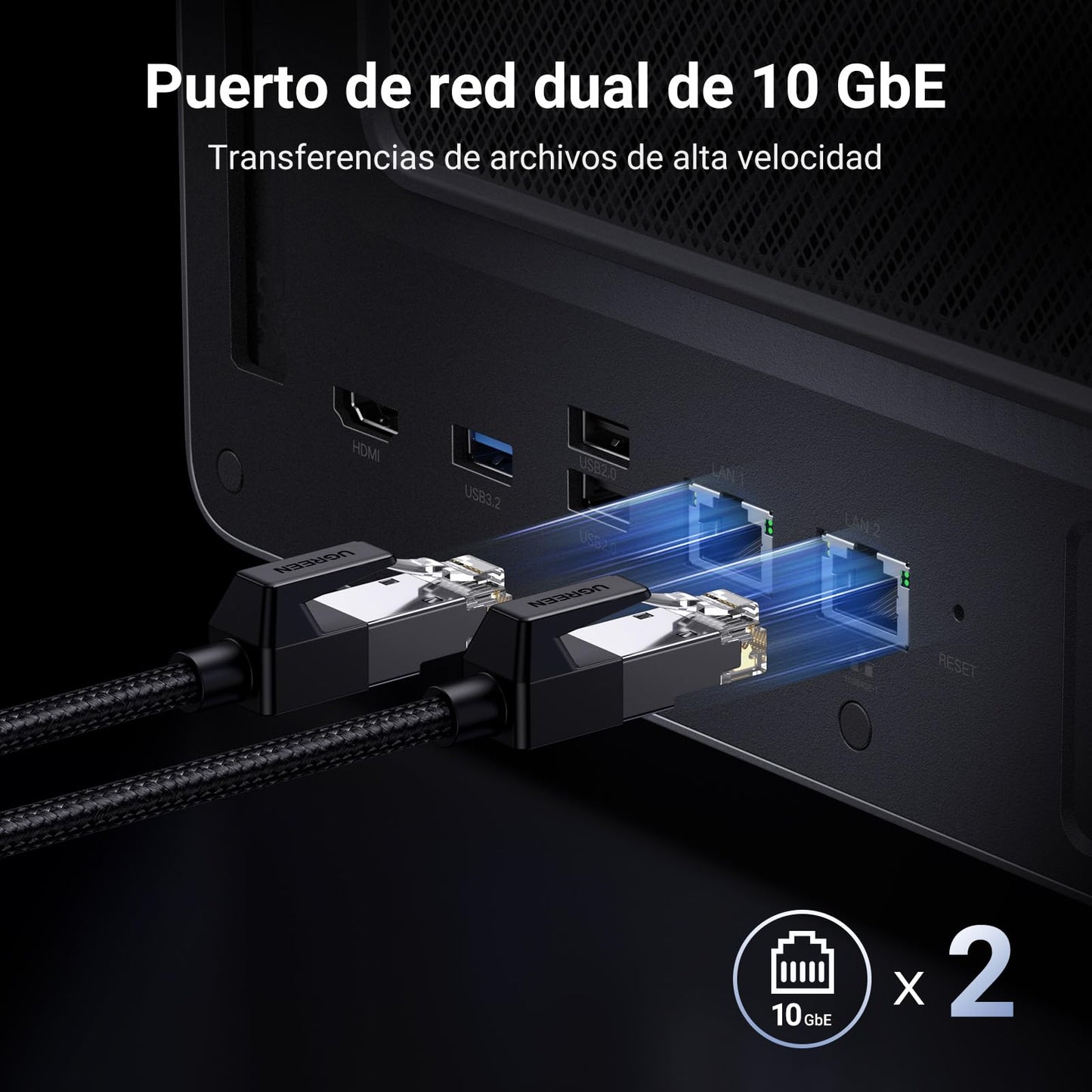 UGREEN NASync DXP6800 Pro, NAS de escritorio de 6 bahías, CPU Intel i5 1235u de 10 núcleos