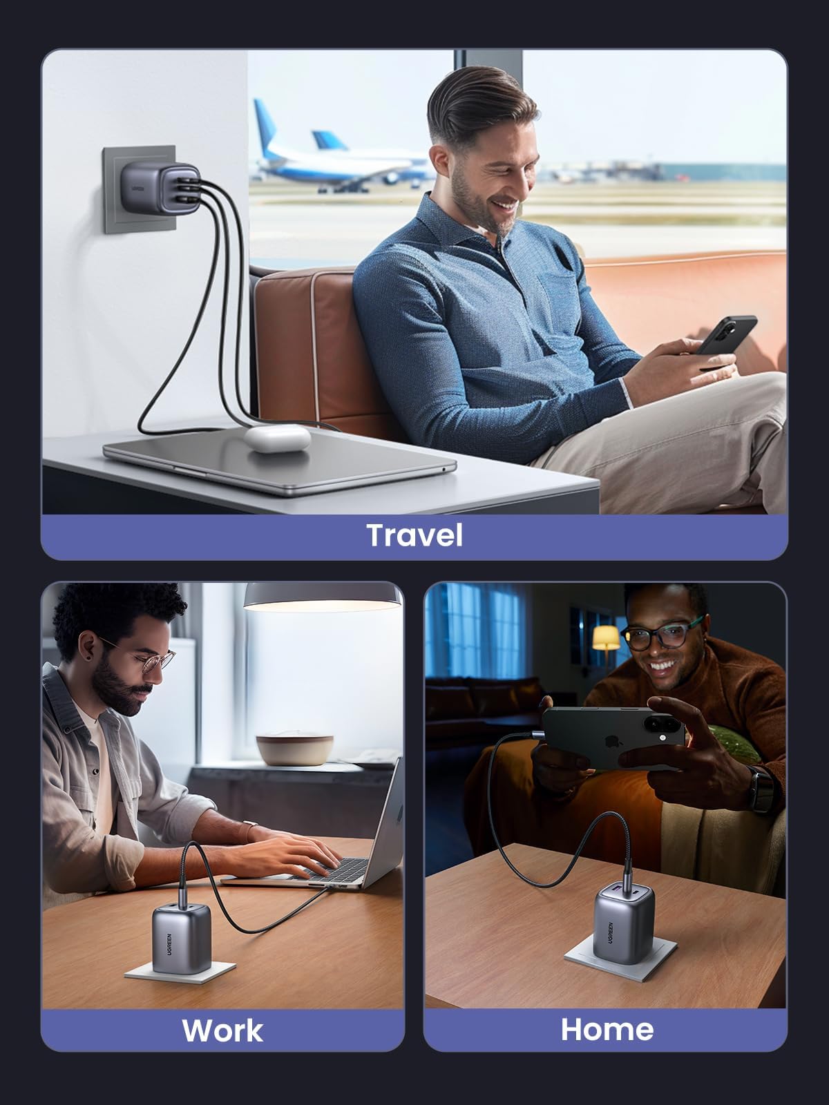 UGREEN Nexode Charger GaN Fast 3-Port 65W