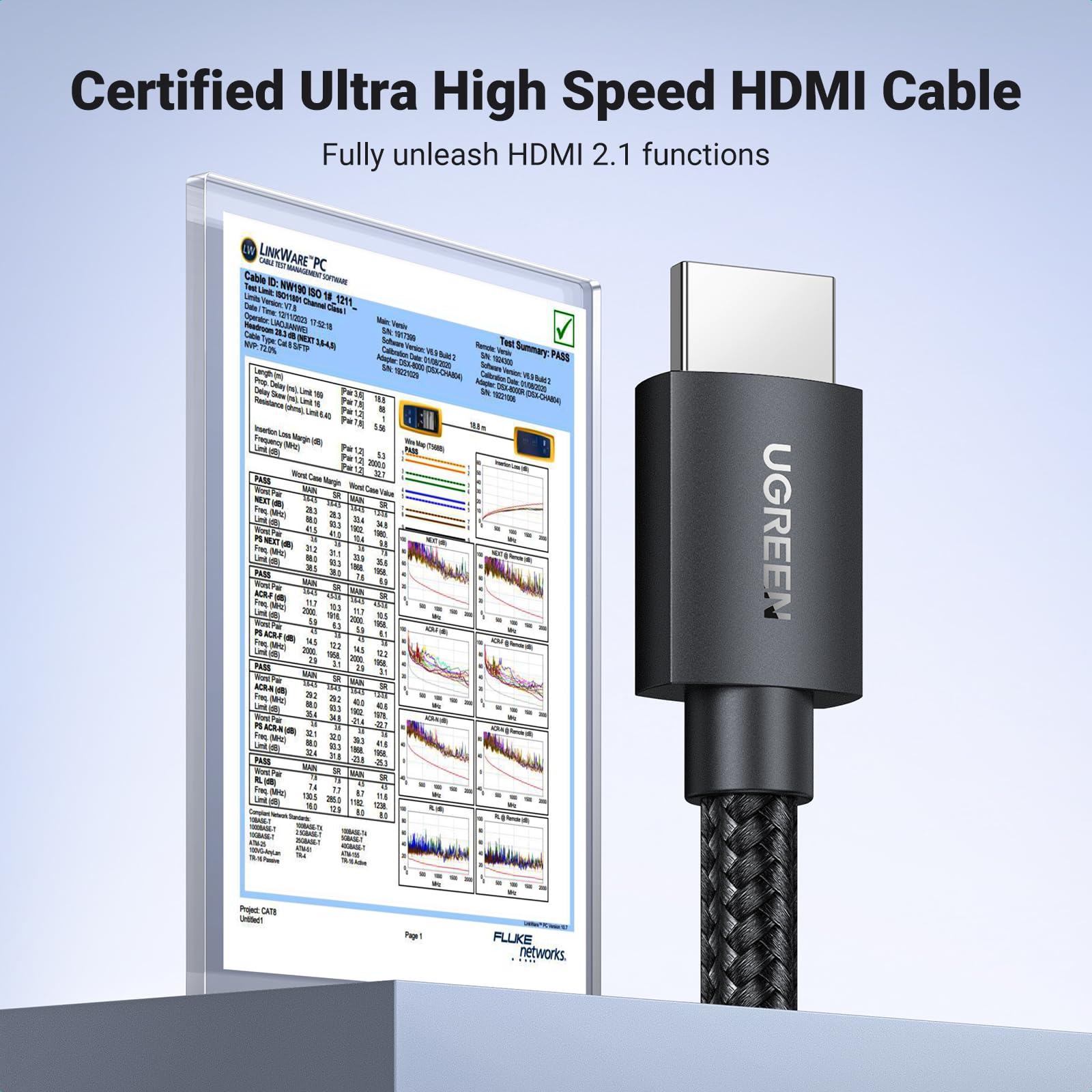UGREEN 8K@60Hz Certified HDMI 2.1 Cable
