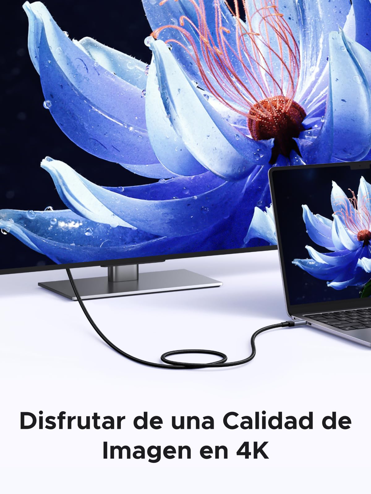 UGREEN Cable USB Type C Vídeo 4K@60Hz, USB 3.2 10Gbps,240W