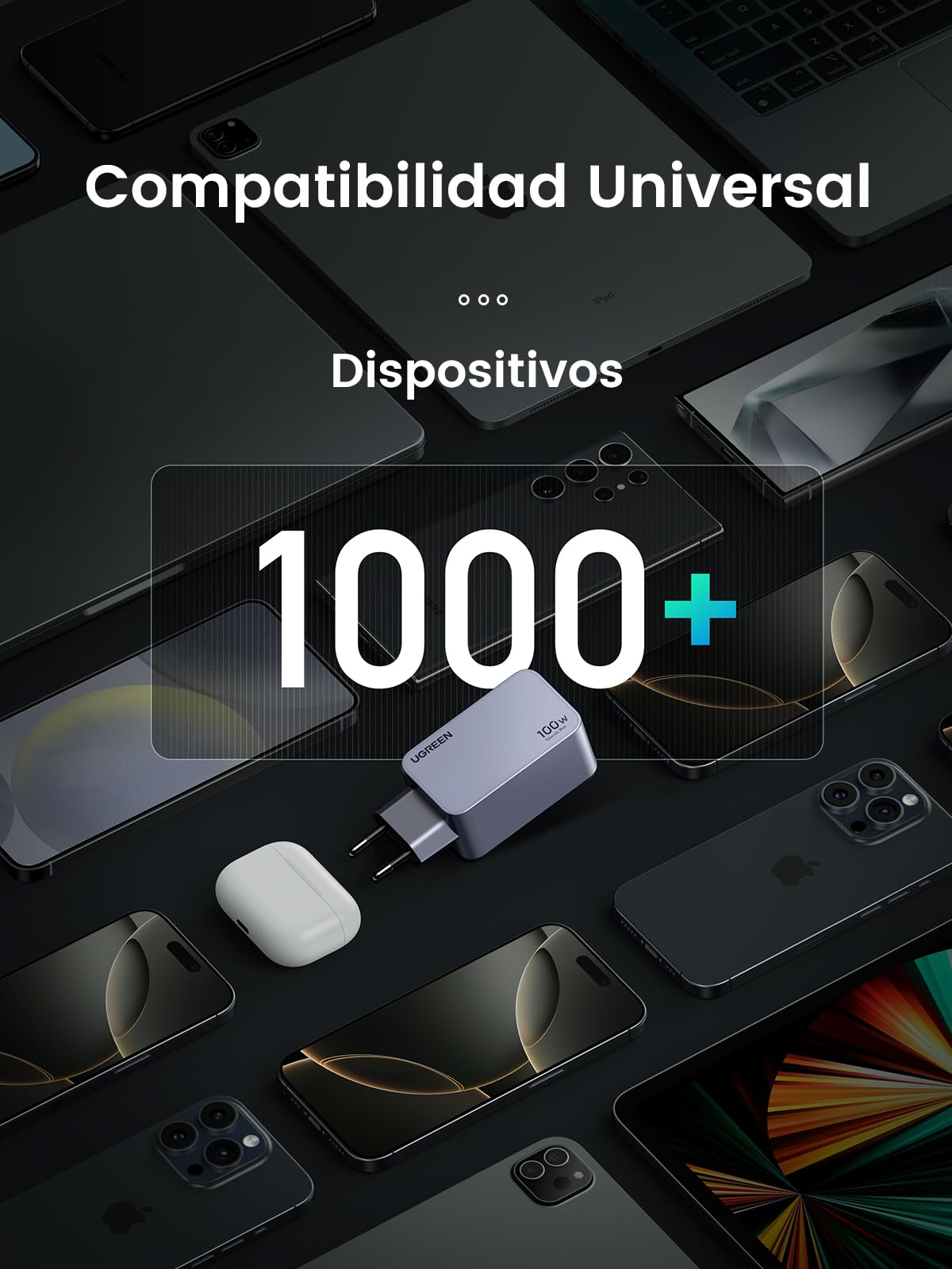 UGREEN Nexode Pro Cargador 100W USB C GAN,