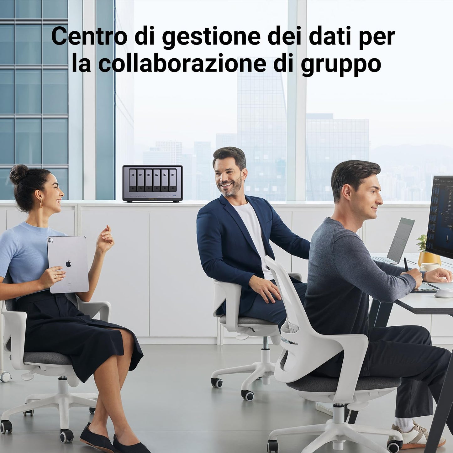 UGREEN NASync DXP6800 Pro, NAS desktop a 6 bay, CPU Intel i5 1235u 10-Core