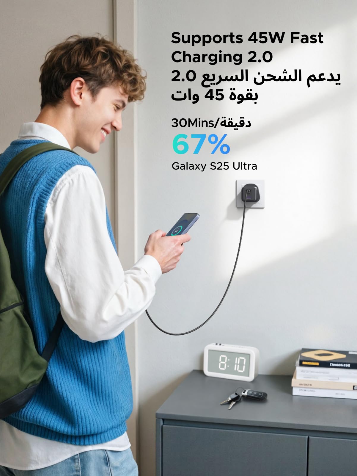 UGREEN Charger USB-C 3-Port 45W