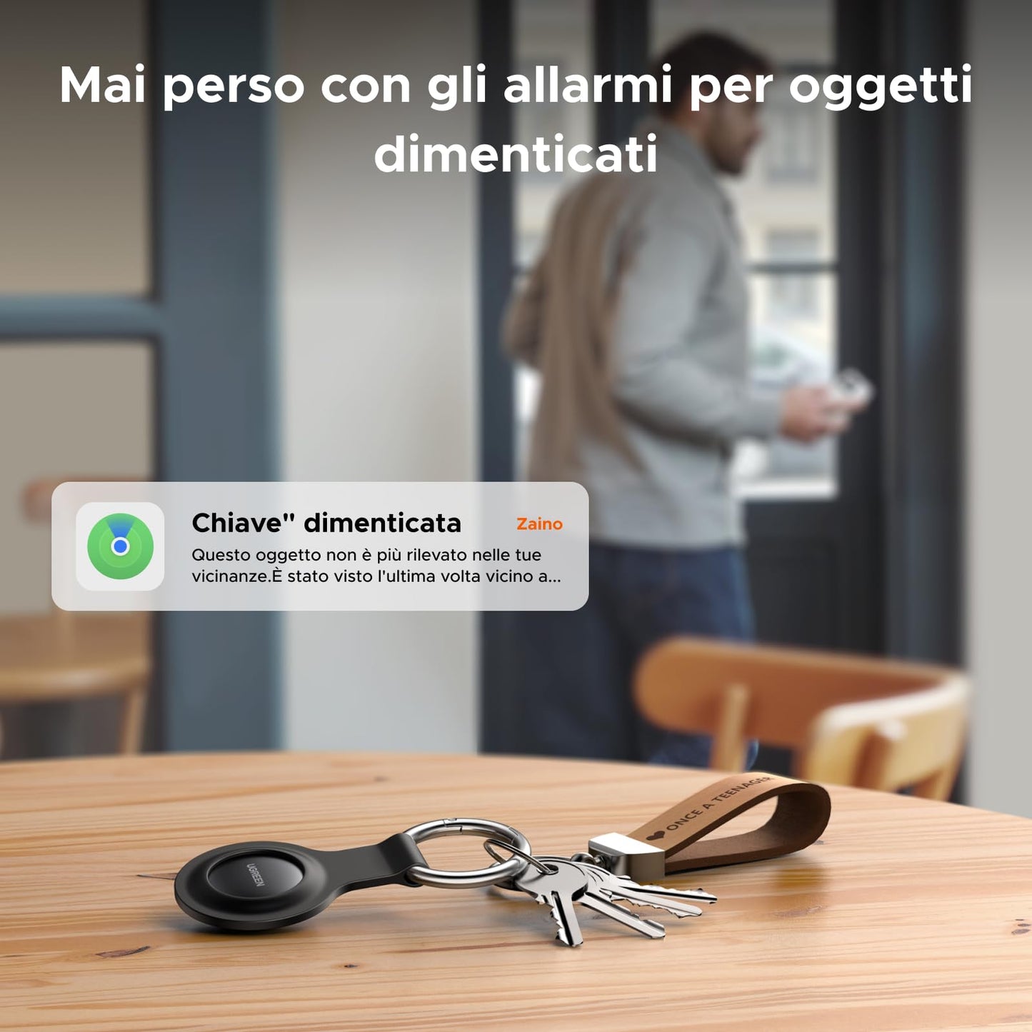 UGREEN FineTrack Mini Tag Localizzatore Bluetooth SmartTag Tracker Supporta iOS Batteria da 18 Mesi Tracker