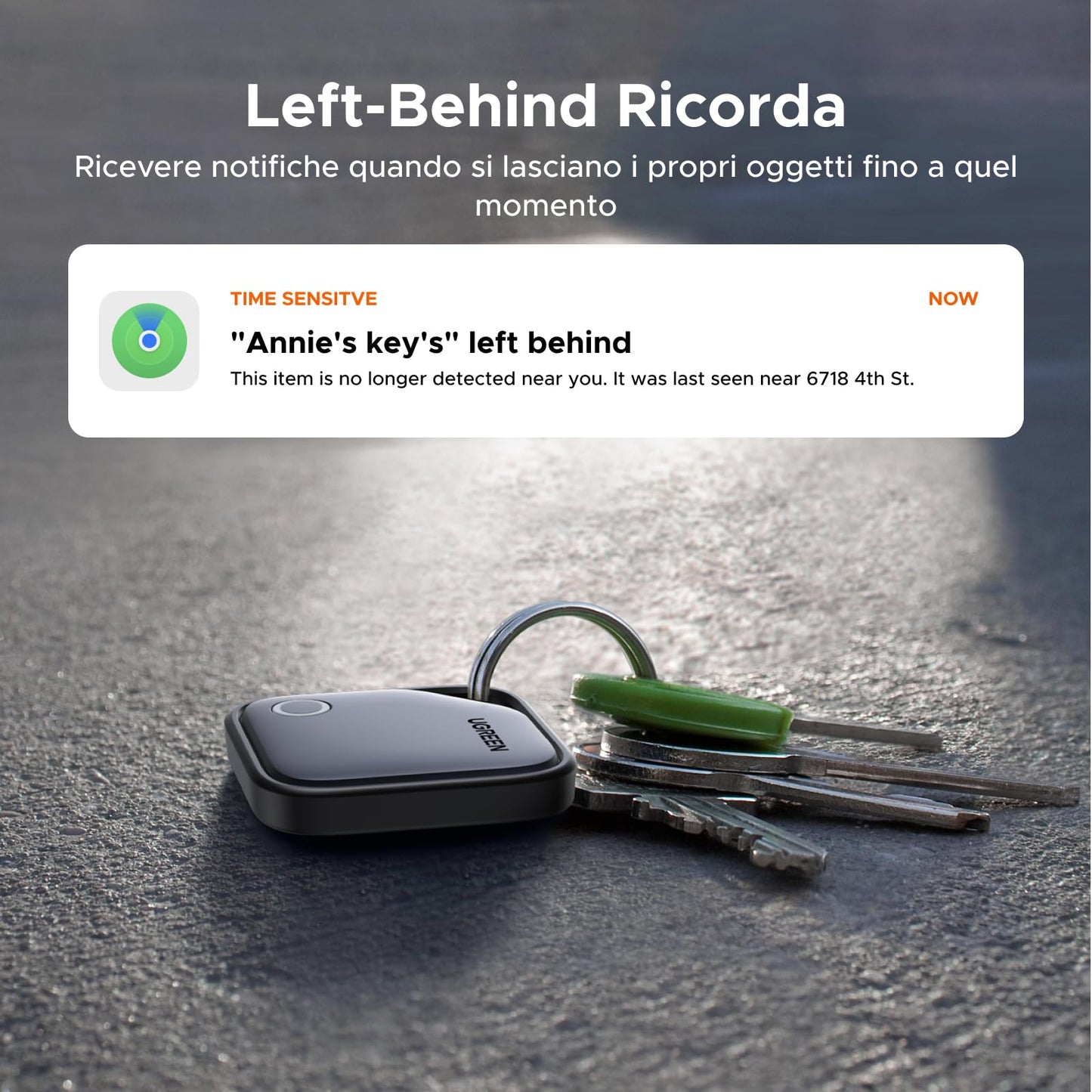 UGREEN FineTrack Smart Finder Localizzatore Supporto iOS SmartTag Tracker Bluetooth Localizzazione