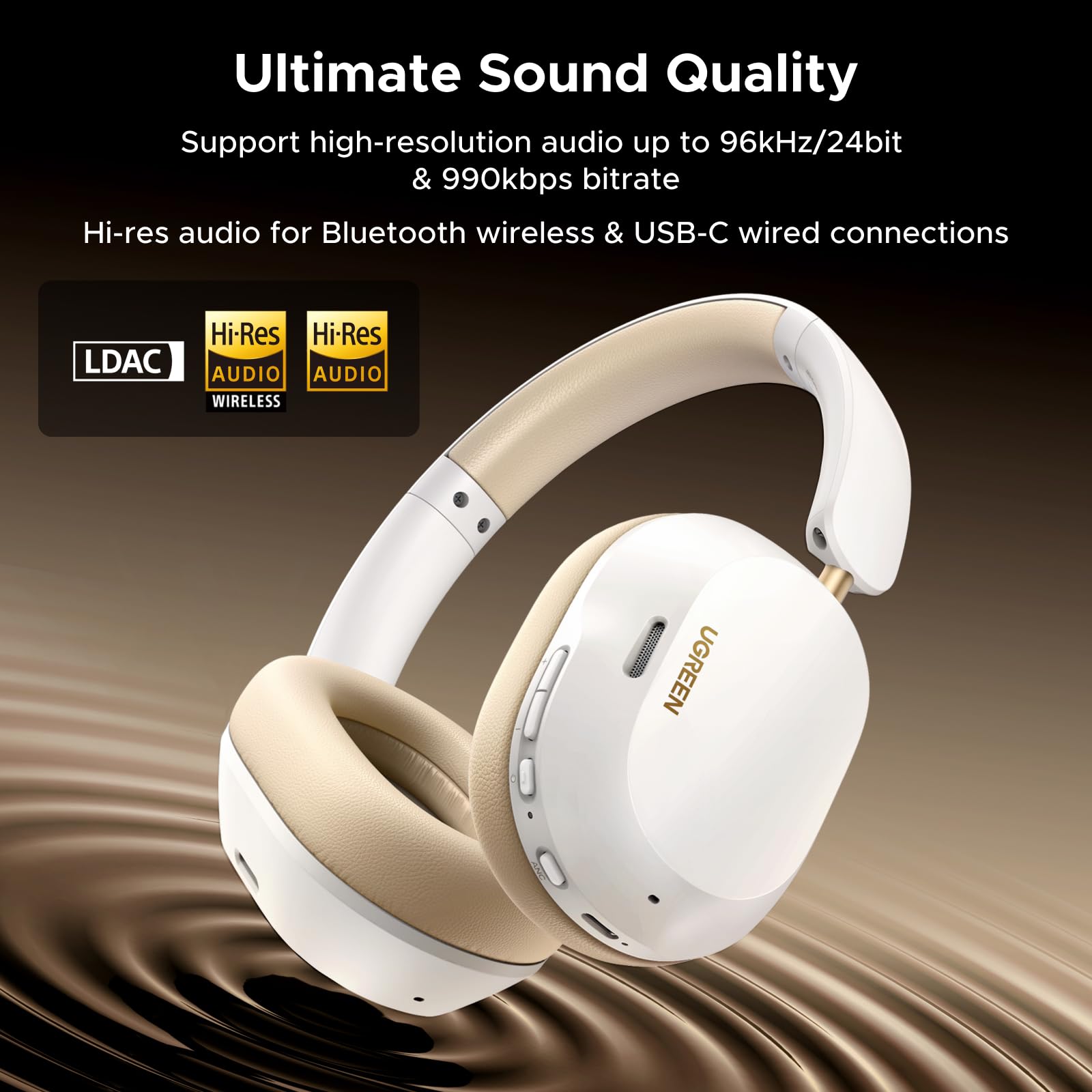 UGREEN HiTune MAX 5C Bluetooth Headphones White