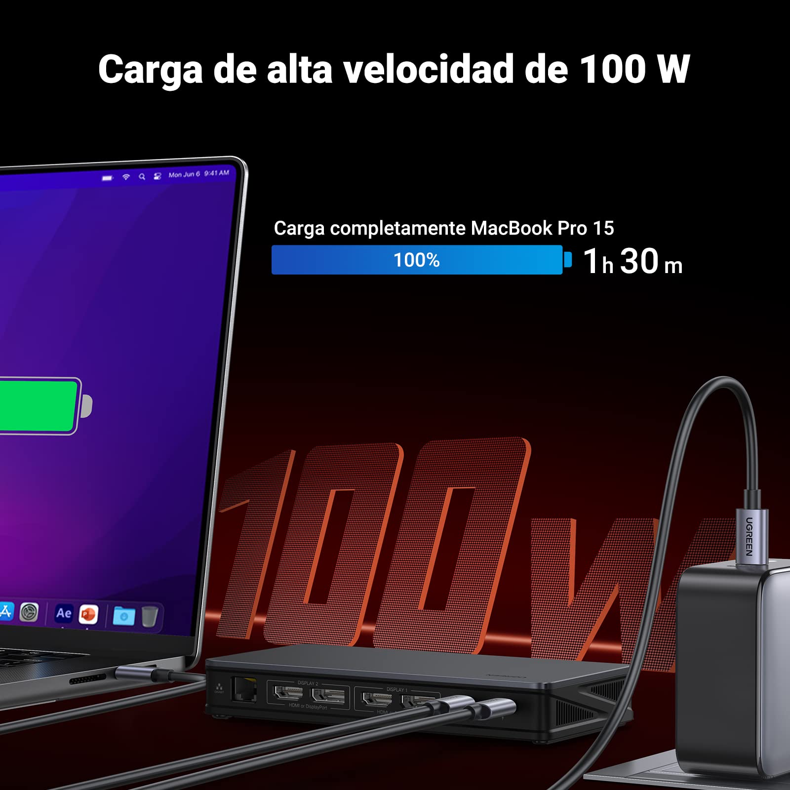 UGREEN Revodok Pro 209 10Gbps Docking Station USB C DisplayLink 9
