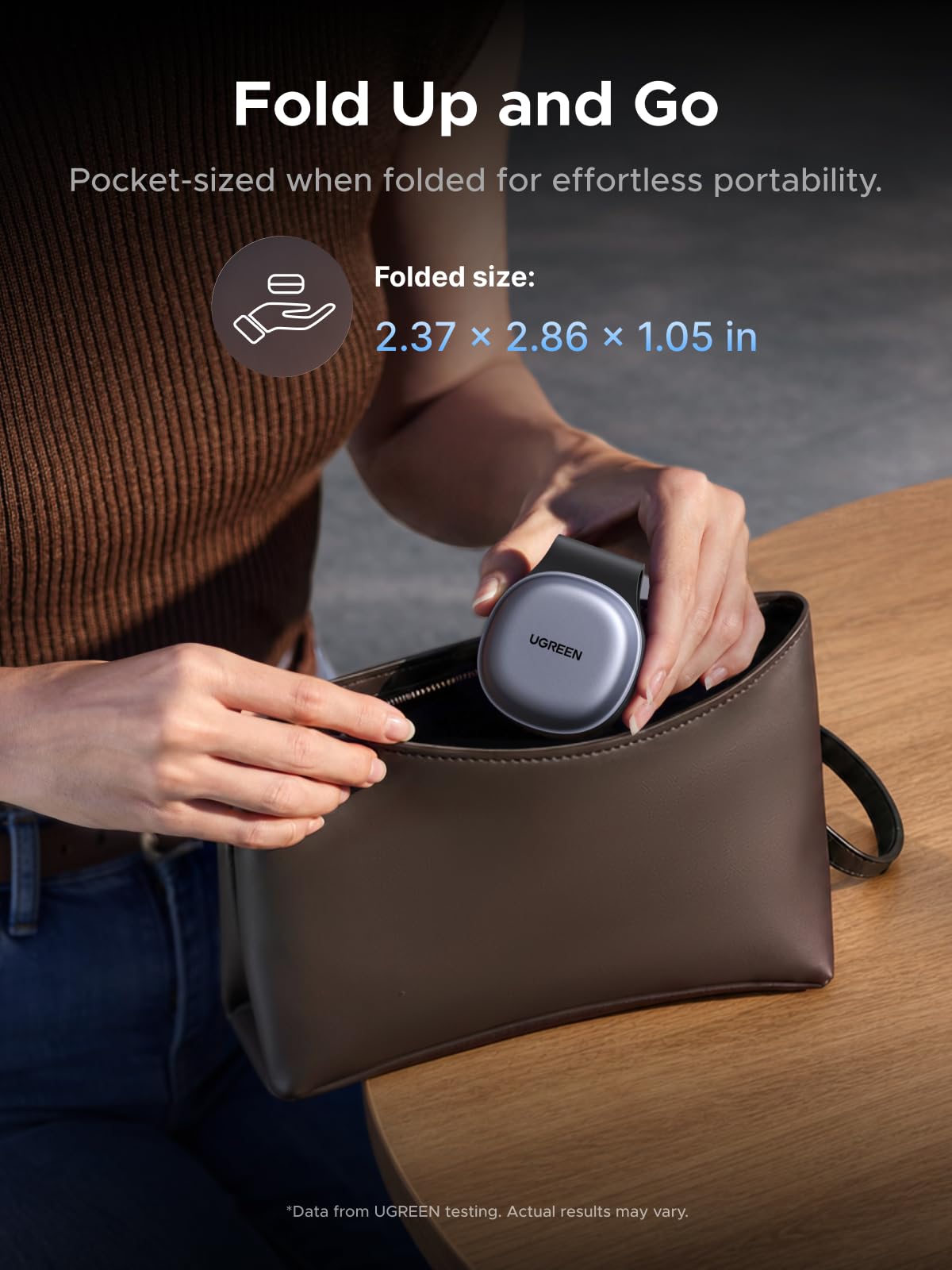 UGREEN MagFlow 2-in-1 Foldable Magnetic Wireless Charger 25W