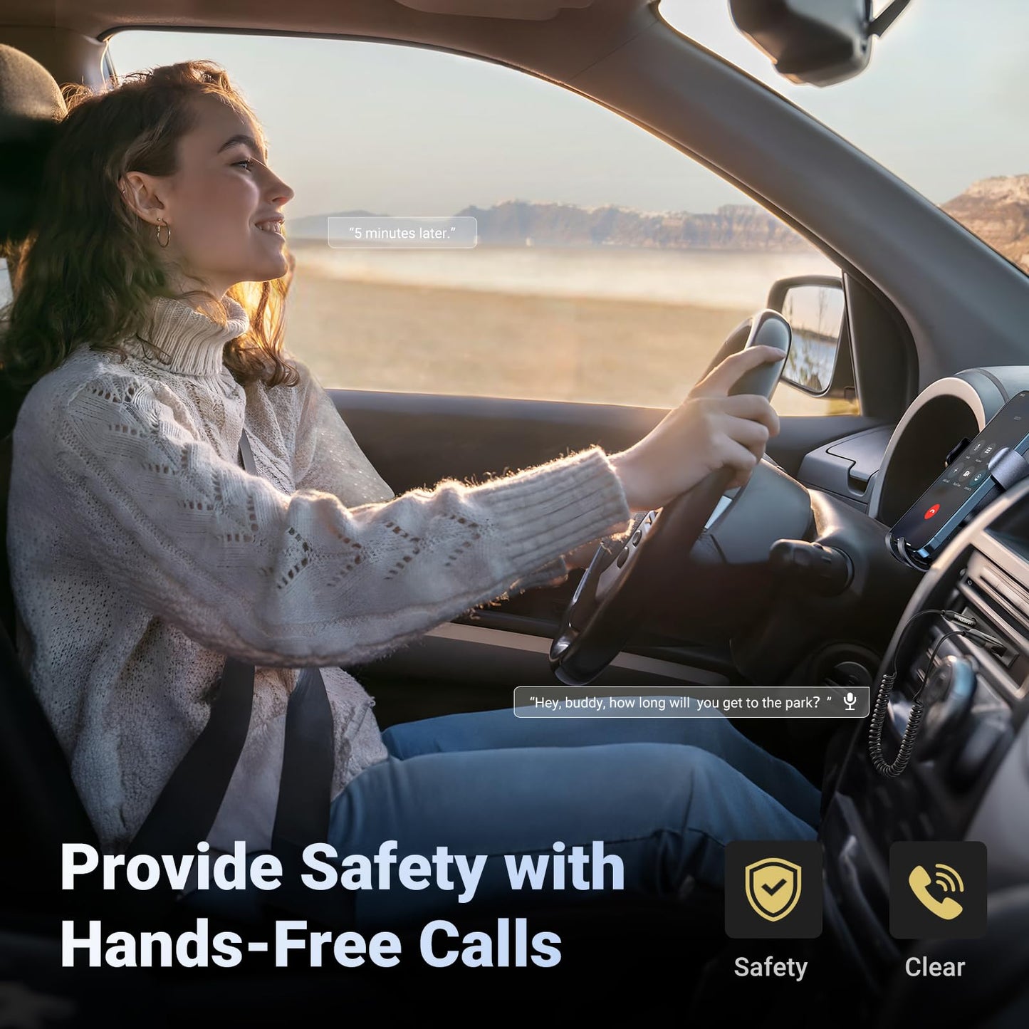 UGREEN Bluetooth Araç Alıcı (Mikrofonlu)