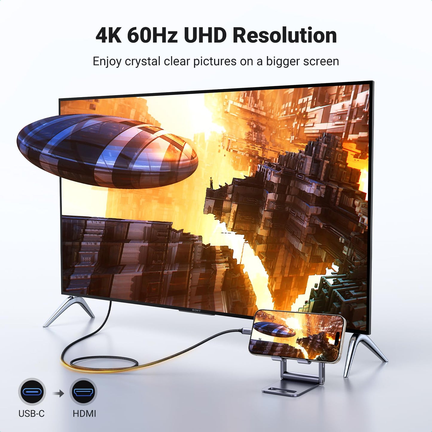 UGREEN 4K@60Hz USB C to HDMI Cable
