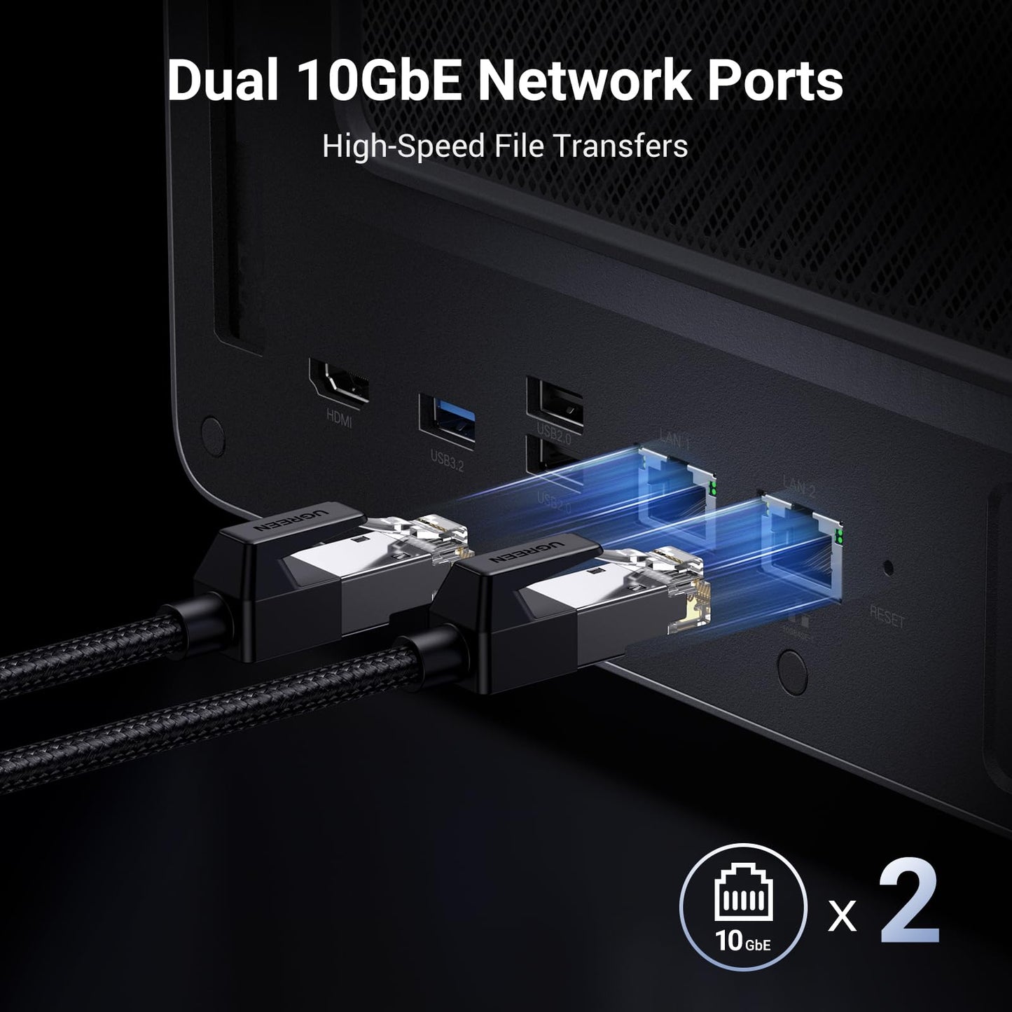 Ugreen nasync dxp6800 pro | intel core i5-1235u | 8gb ddr5 | 6+2 reži za diske | 2x 10gbe | nas strežnik 3 Ugreen nasync dxp6800 pro dva 10gbe mrežna priključka
