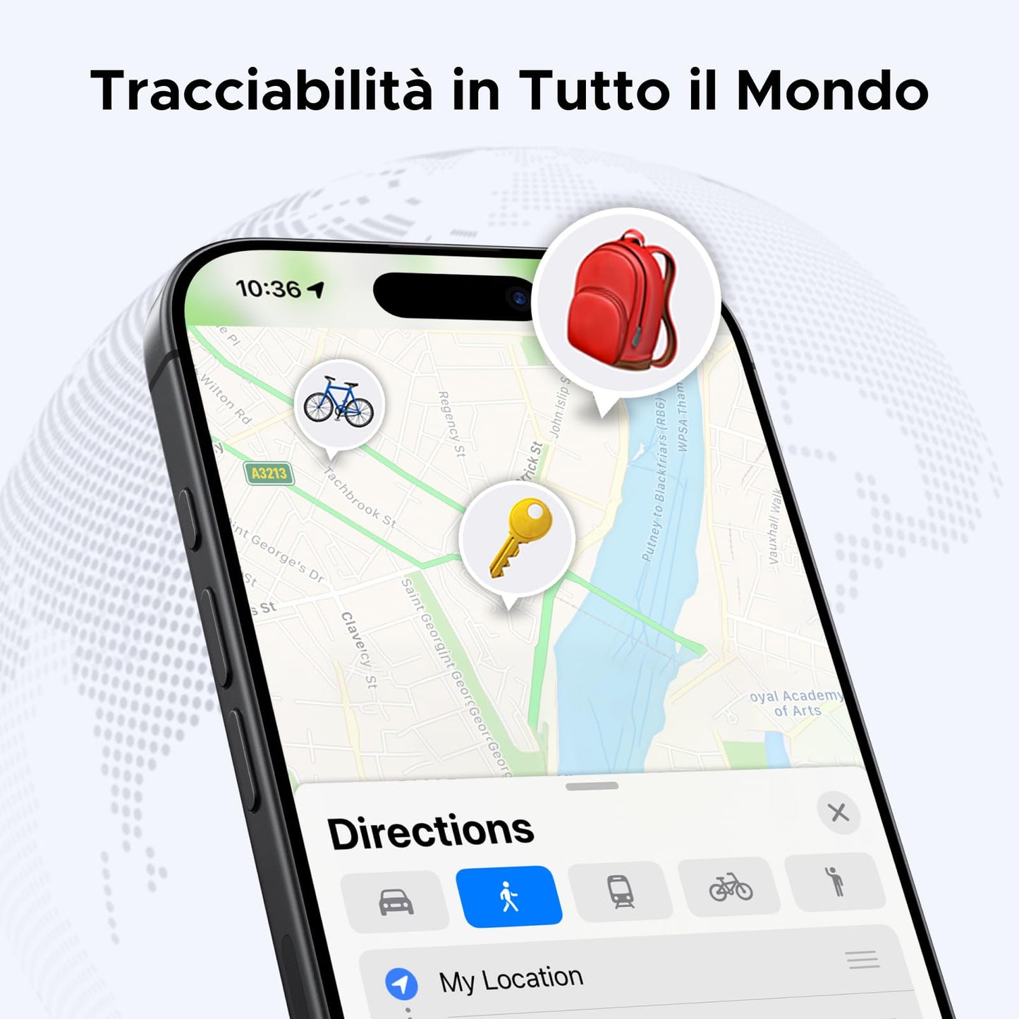 UGREEN FineTrack Smart Finder Localizzatore Supporto iOS SmartTag Tracker Bluetooth Localizzazione