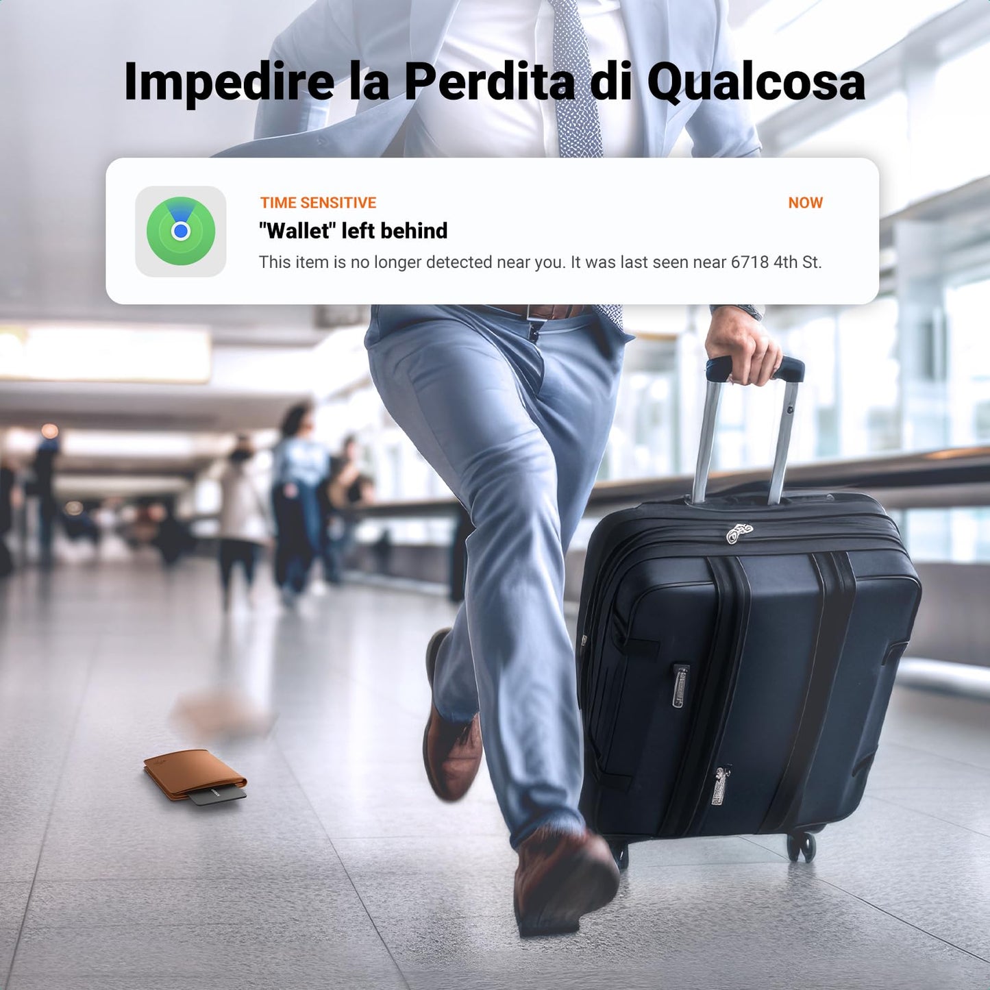 UGREEN FineTrack Slim Smart Finder Localizzatore Supporto iOS Tracker Bluetooth Card Scheda Localizzazione