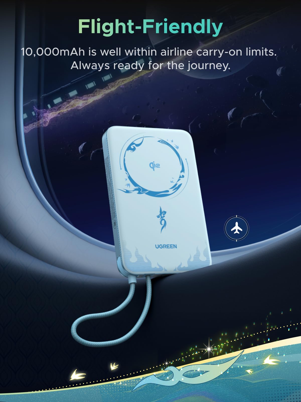 UGREEN x Honkai Star Rail MagFlow Air Qi2 15W MagSafe Power Bank 10000mAh
