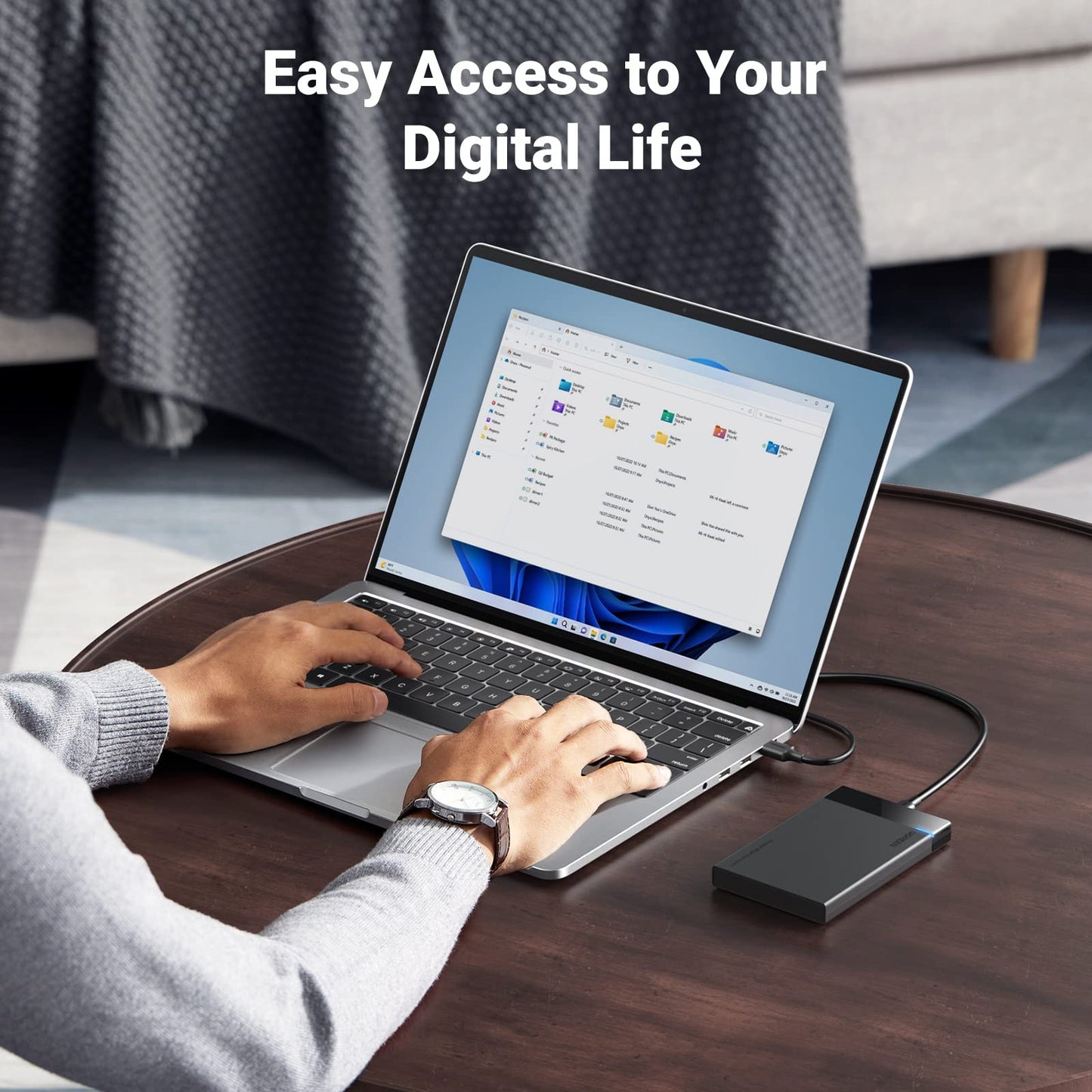 UGREEN 2.5" USB C Hard Drive Enclosure USB 3.0 to SATA III Adapter