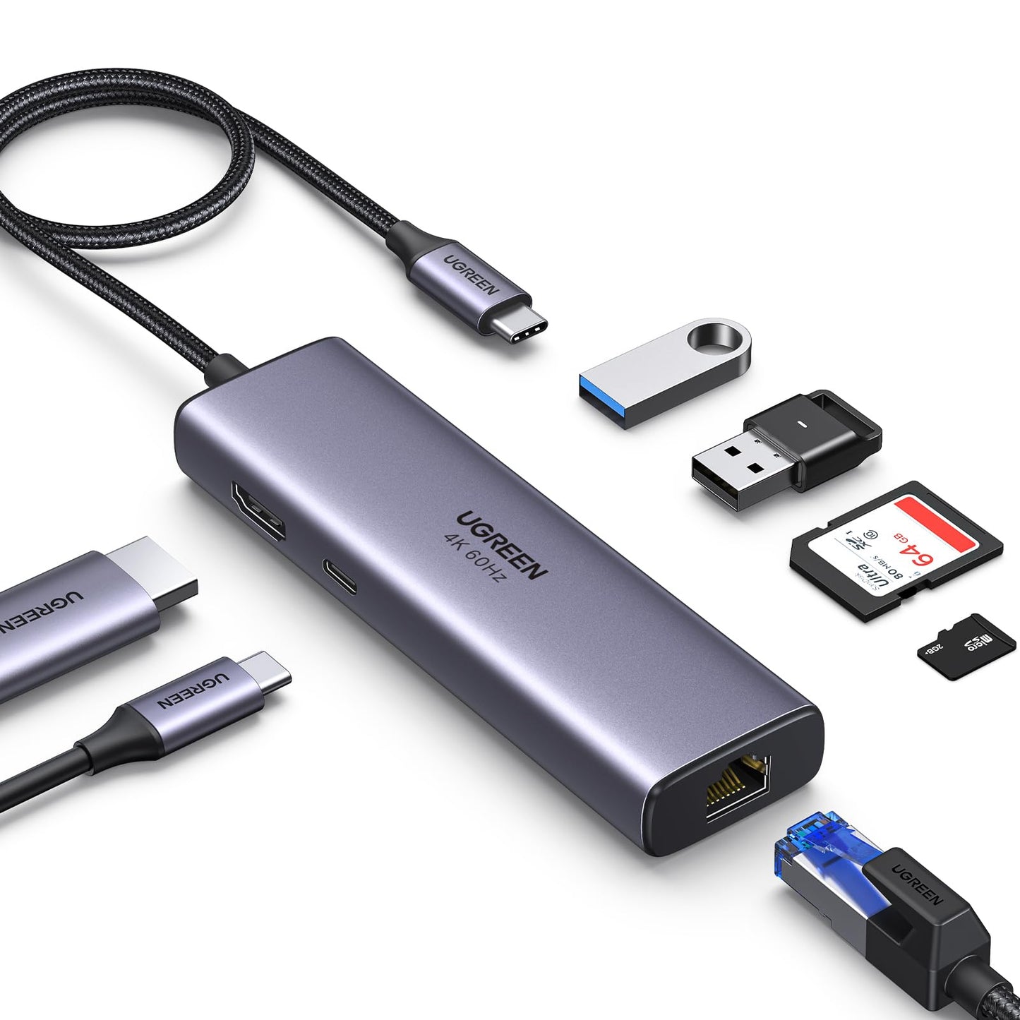 UGREEN Revodok USB-C Hub 7-in-1 (Ethernet and Card Reader )