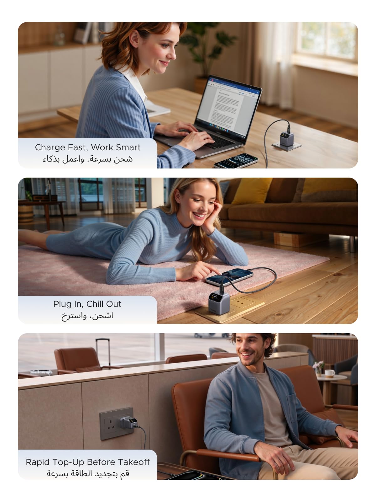 UGREEN Nexode Pro 45W USB-C Charger with Smart Display, GaN Fast Charger
