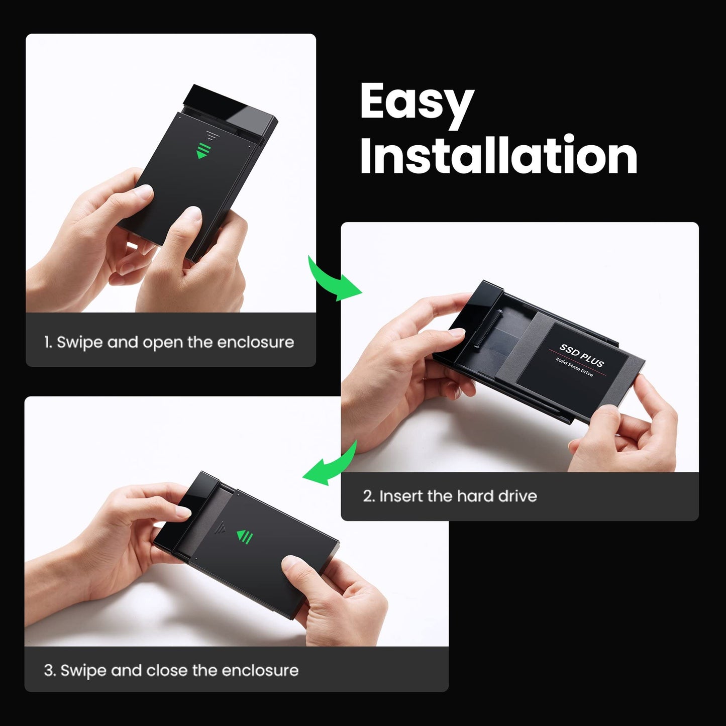 UGREEN 2.5" Hard Drive Enclosure USB 3.0 to SATA III Adapter