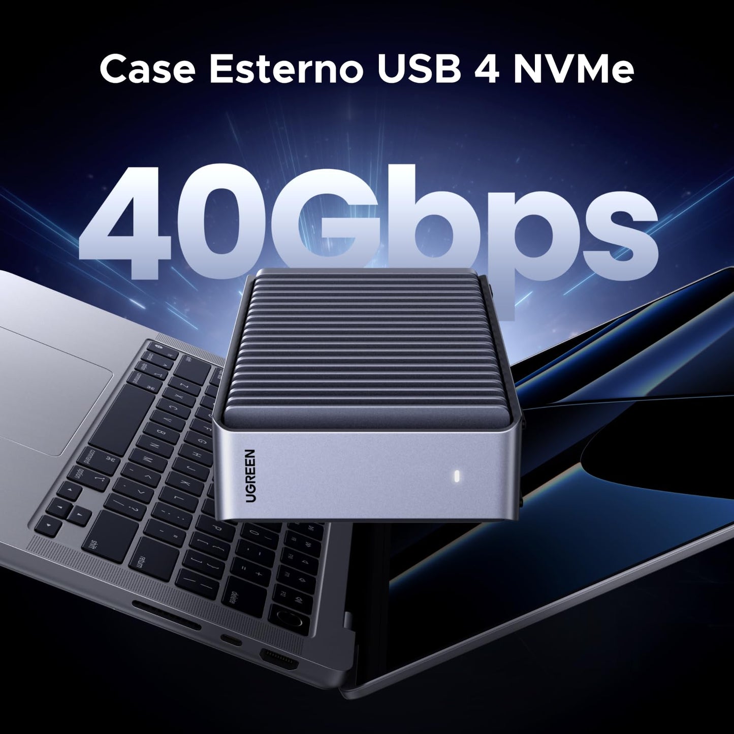 UGREEN Case Esterno per SSD M2 NVMe da 40Gbps, Enclosure USB 4